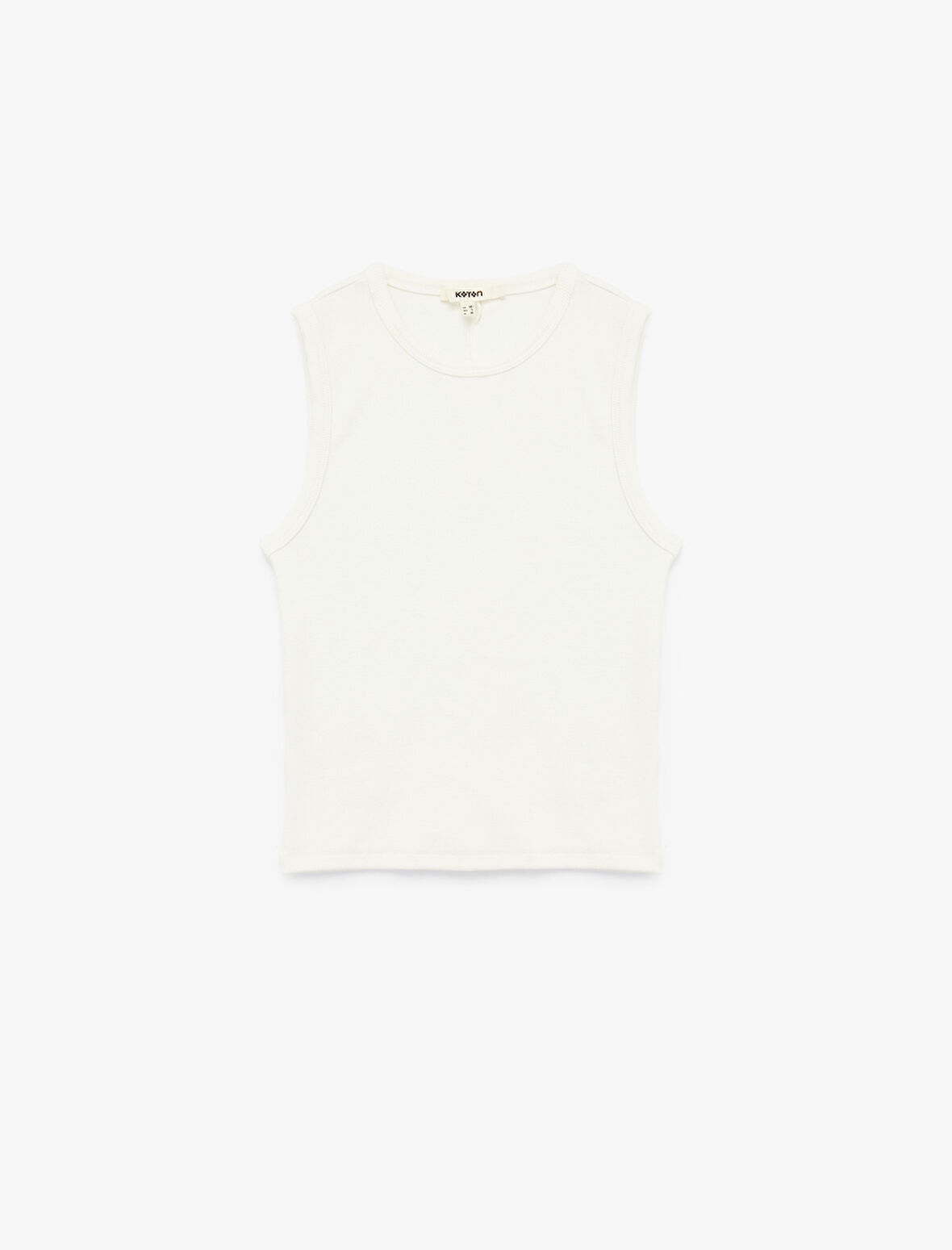 Pamuklu Slim Fit Bisiklet Yaka Kolsuz Basic Tişört