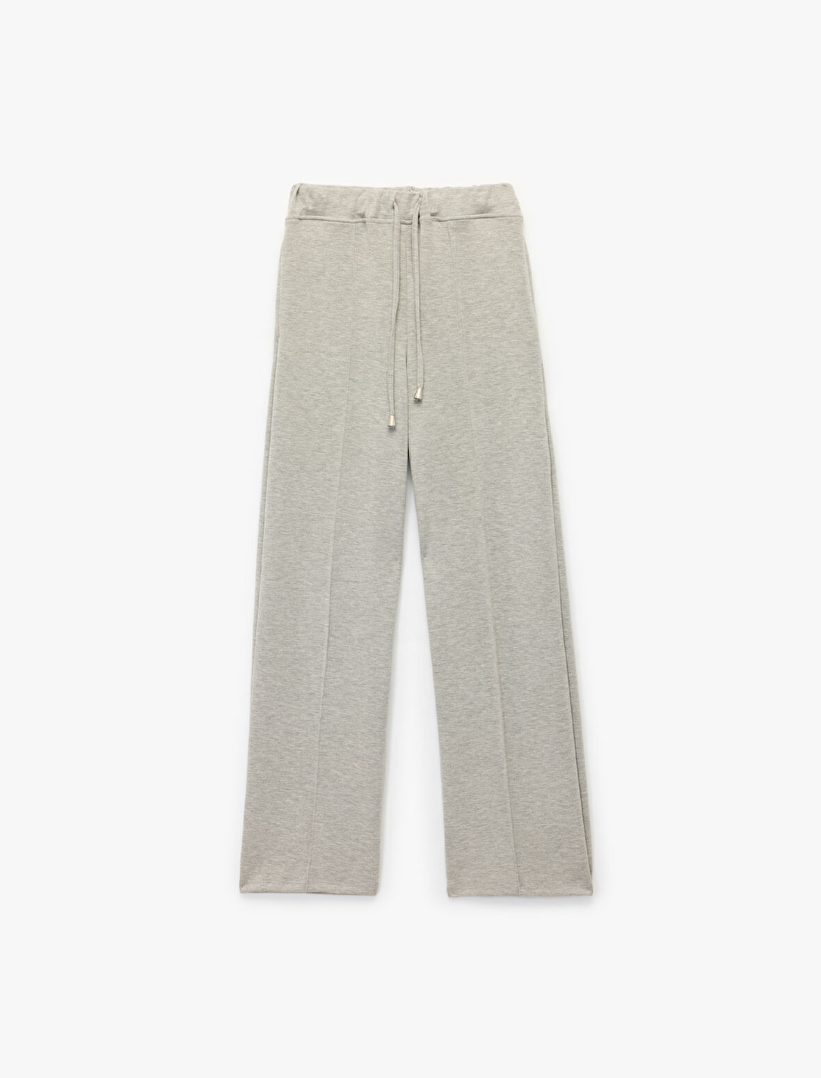 Modal Karışımlı Cepli Beli Bağlamalı Nervürlü Uzun Eşofman Altı