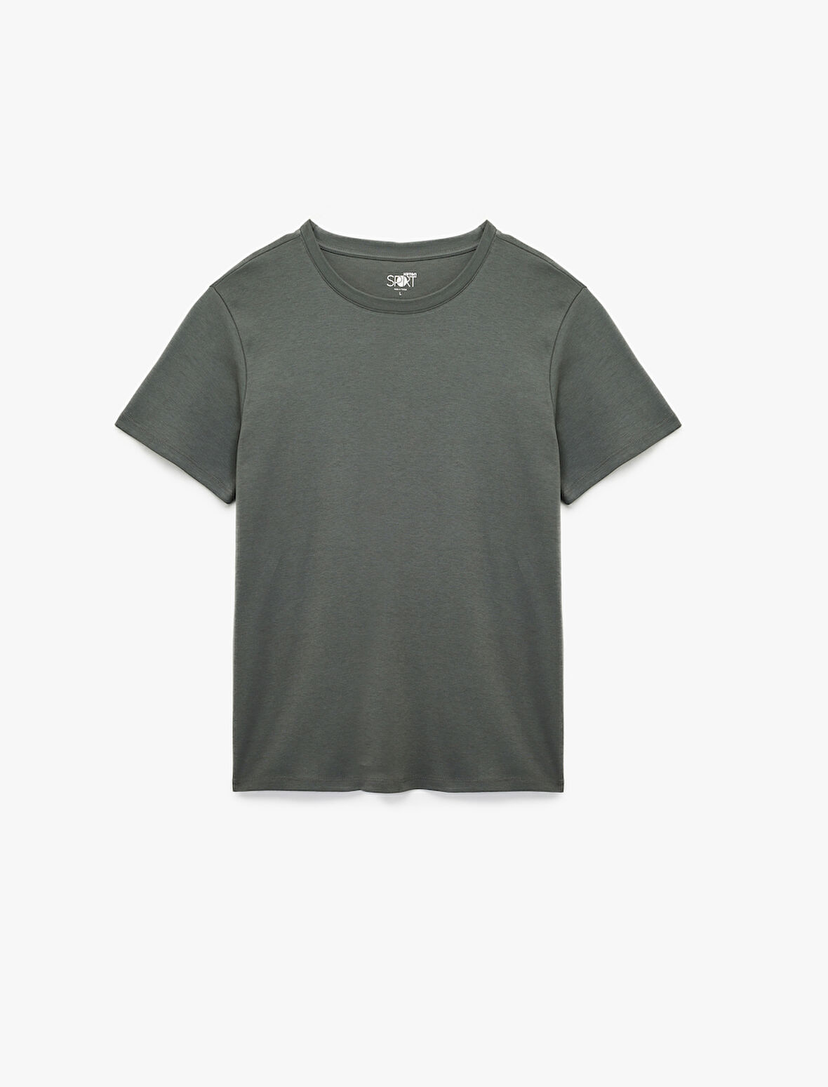 Rahat Kesim Kısa Kollu Bisiklet Yaka Pamuklu Basic Spor Tişört