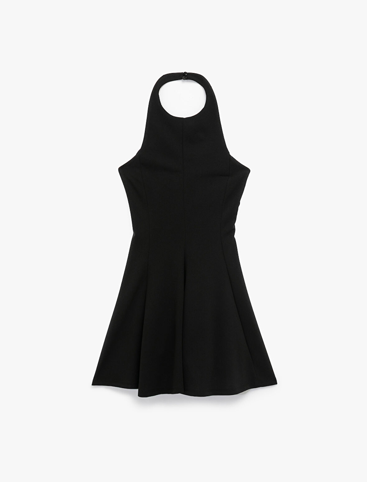 Kolsuz Halter Yaka Volanlı Mini Elbise