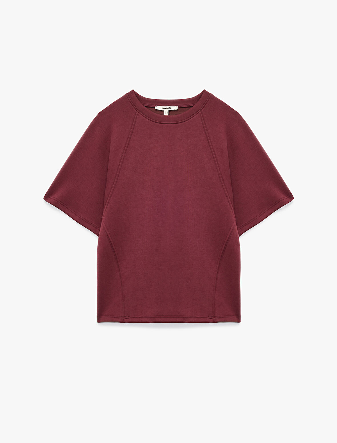 Rahat Kalıp Kısa Kollu Bisiklet Yaka Modal Tişört