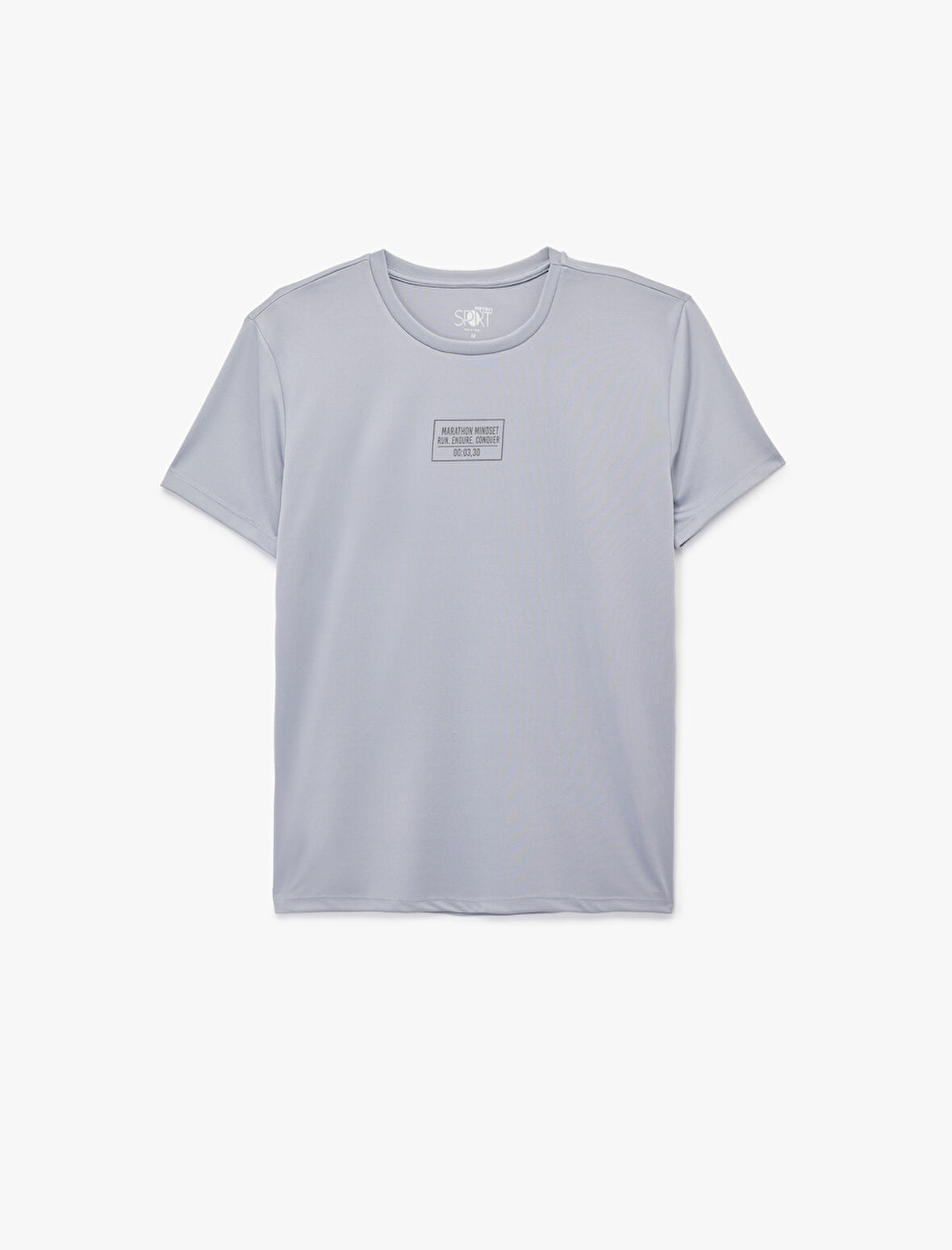 Kısa Kollu Bisiklet Yaka Baskılı Spor Tişört