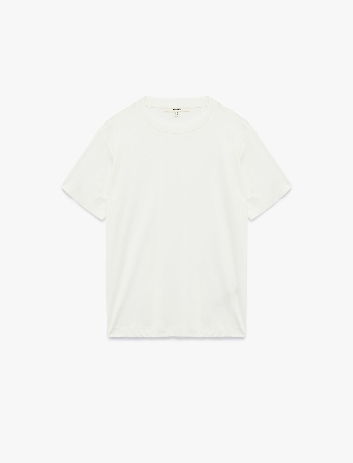 Pamuk Modal Karışımlı Slim Fit Kısa Kollu Bisiklet Yaka Basic Tişört