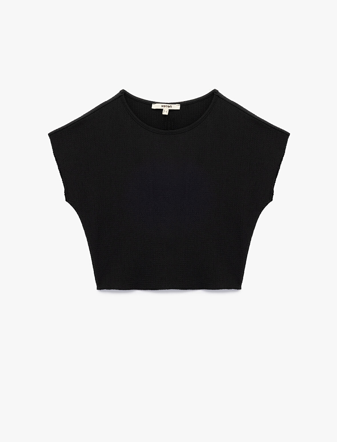 Kısa Yarasa Kollu Bisiklet Yaka Tişört