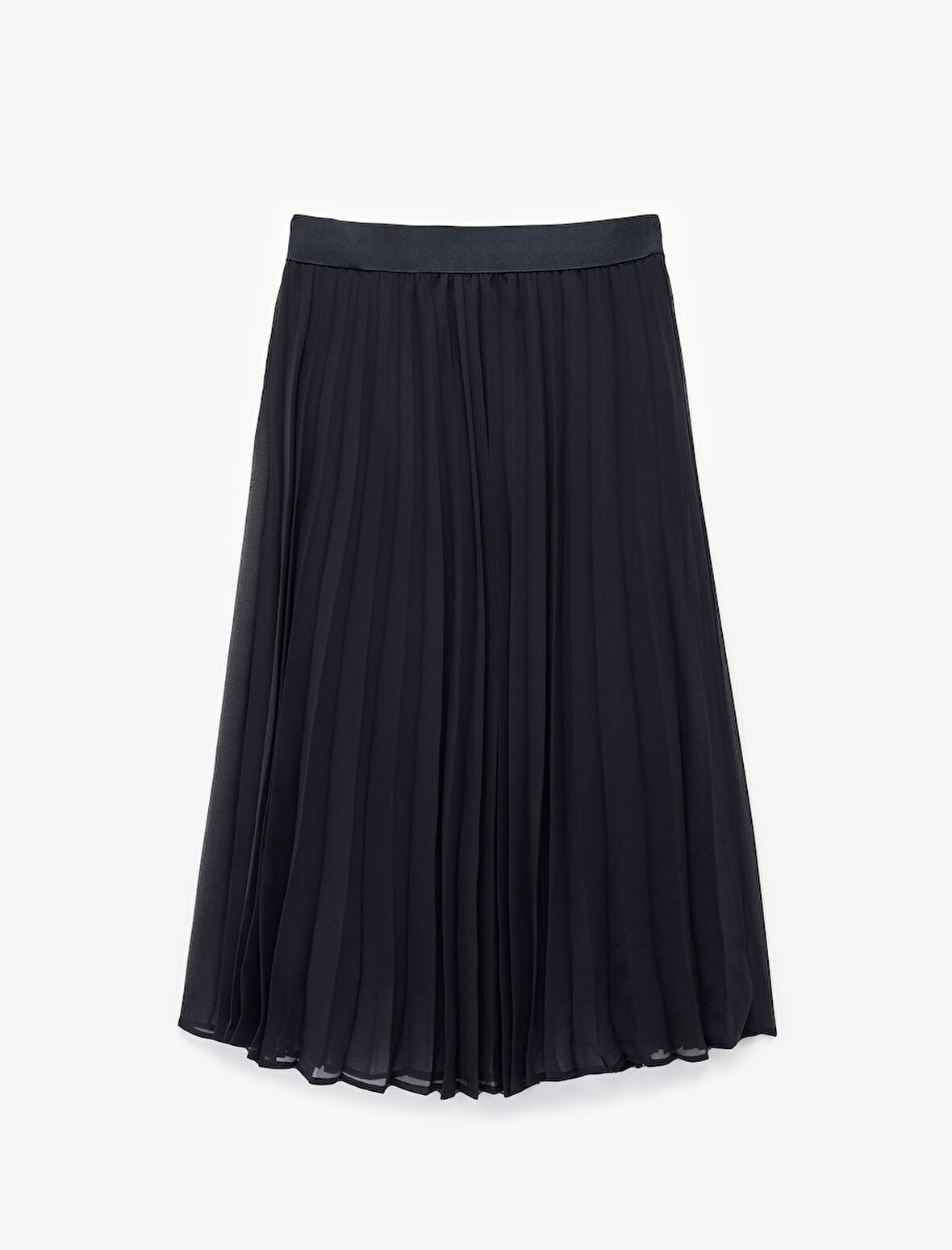 Midi Boy İnce Piliseli Şifon Etek