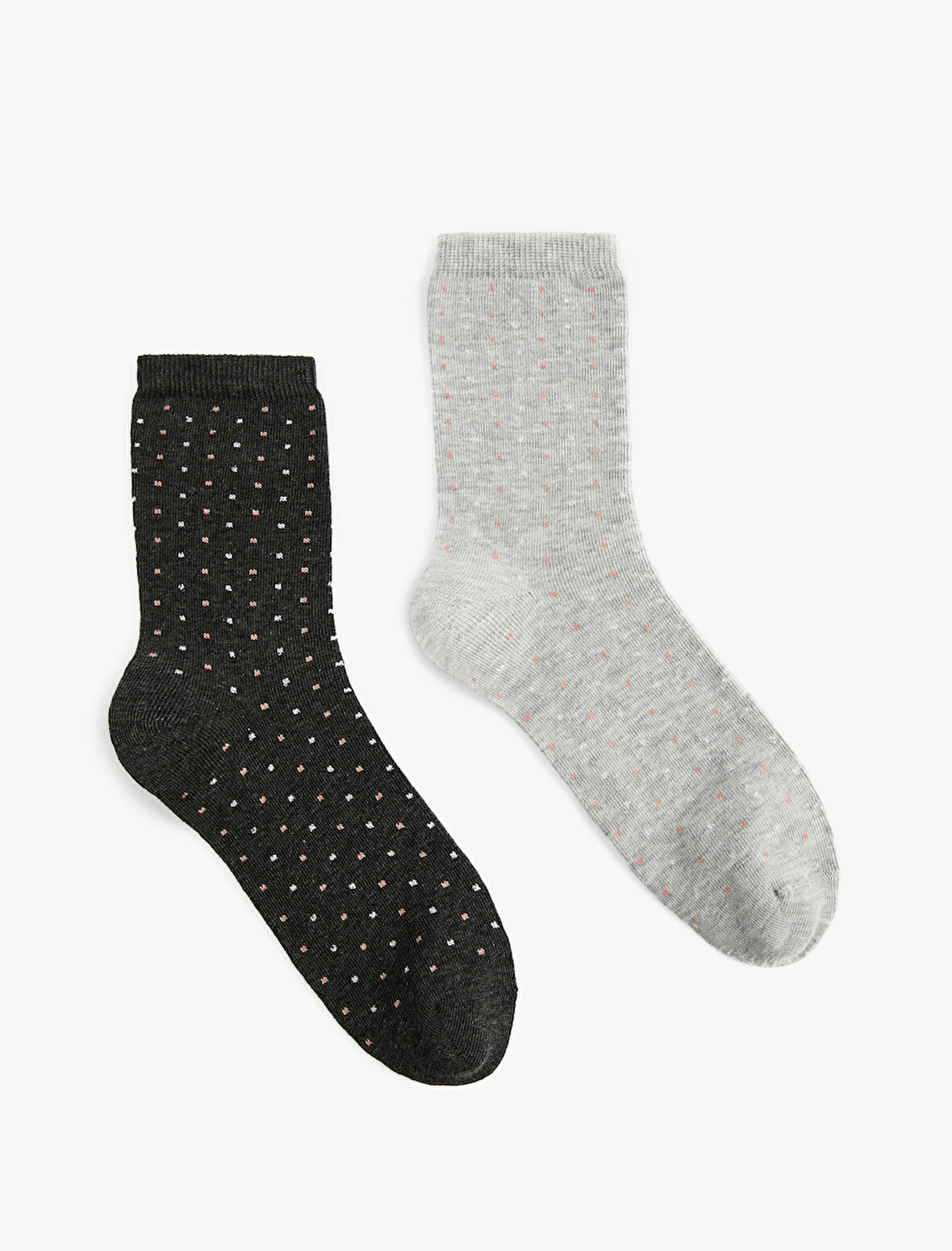 Desenli 2'li Soket Çorap Seti