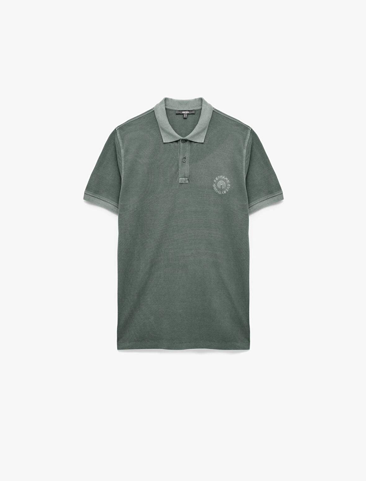 Regular Fit Nakışlı Kısa Kollu Pamuklu Polo Yaka Tişört