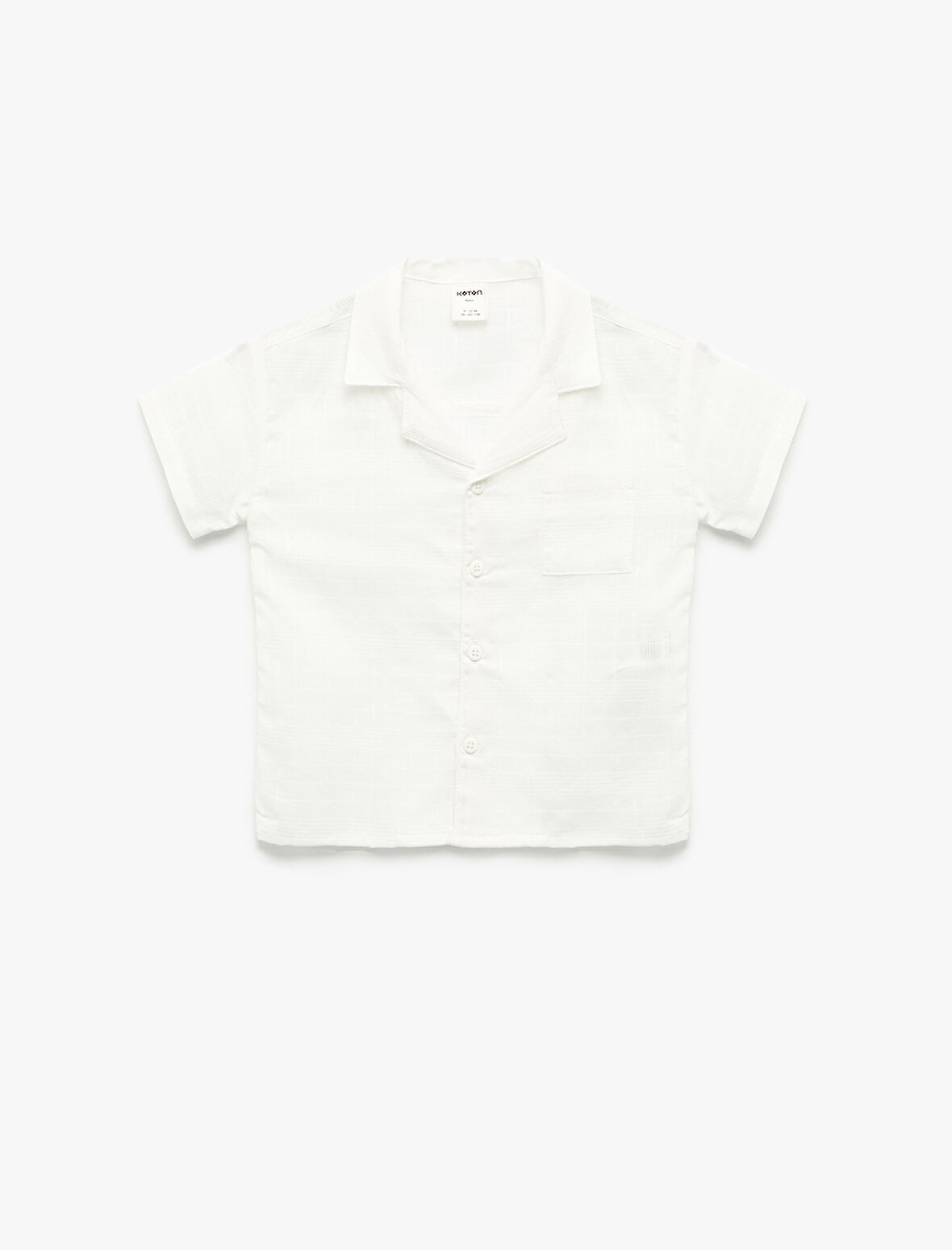 Düğmeli Cep Detaylı Kısa Kollu Gömlek