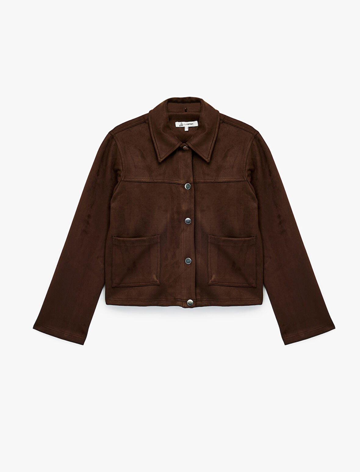 Çıtçıt Düğmeli Cep Detaylı Klasik Yaka Uzun Kollu Suni Süet Gömlek