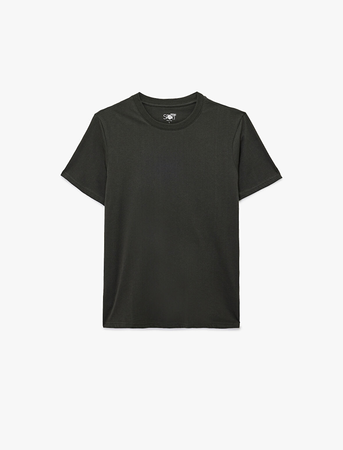 Rahat Kalıp Kısa Kollu Baskı Detaylı Bisiklet Yaka Basic Spor Tişört