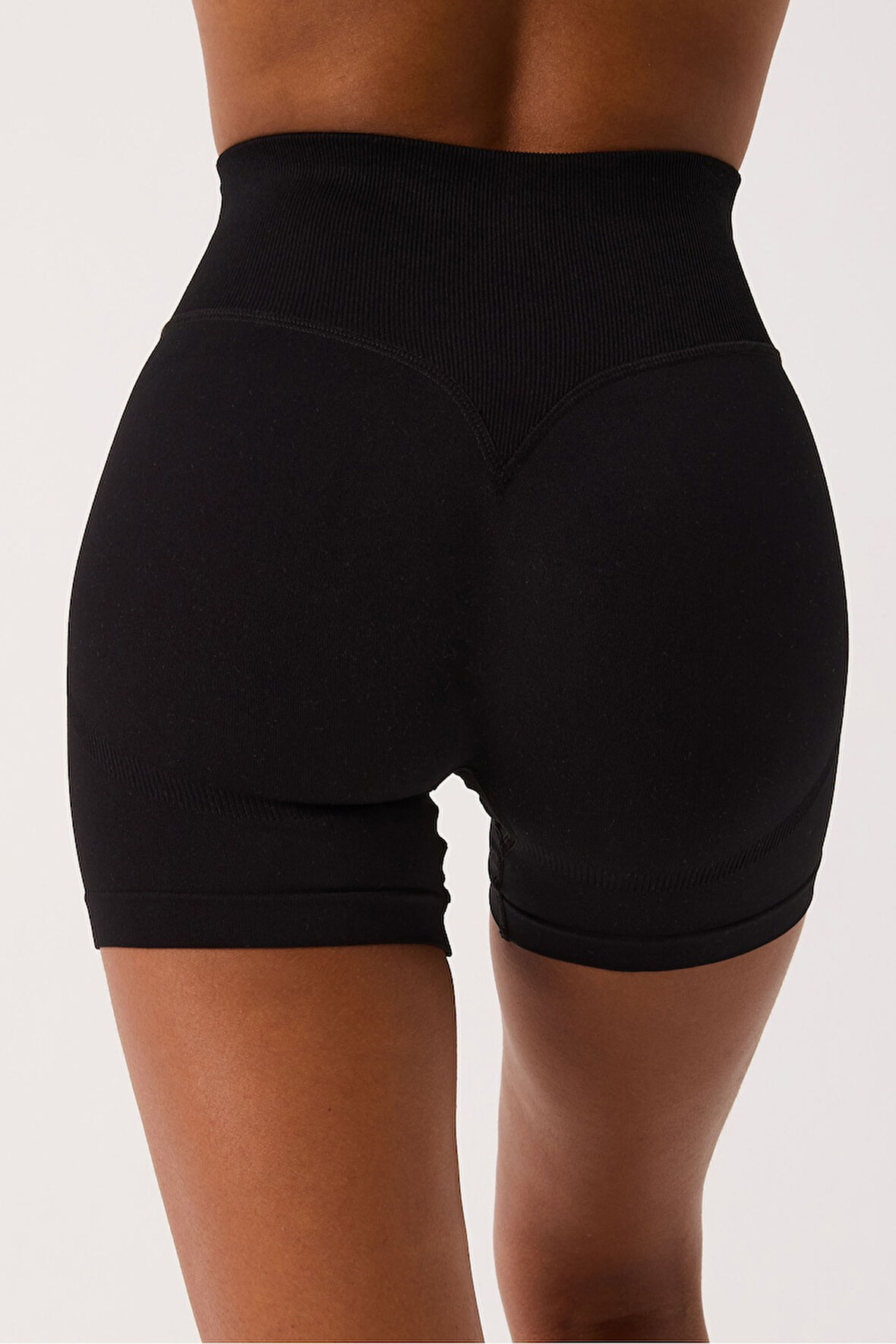 Aura Spor Şort Yüksek Bel Esnek Şekillendirici ve Toparlayıcı Seamless Tayt Kısa Şort