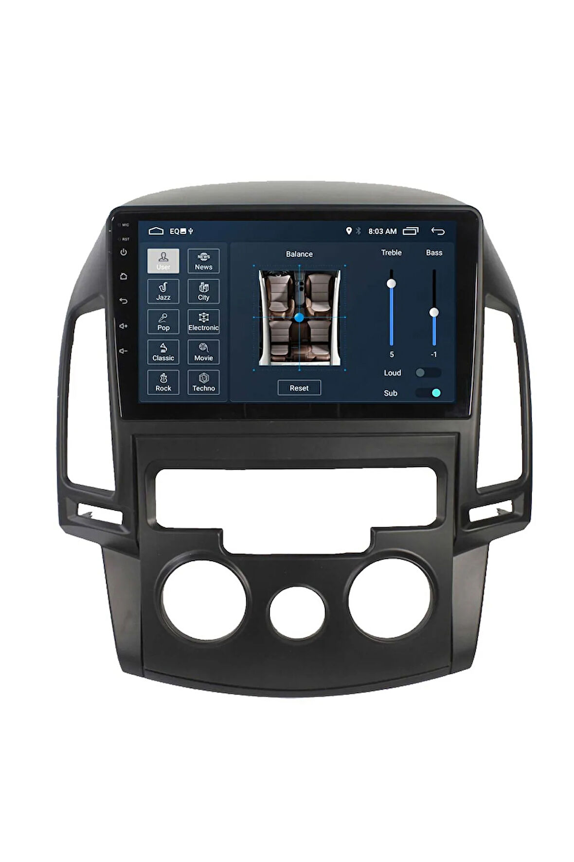 Araç Multimedya Cihazı - 2 32 / Qled 10 Inch Ekran - Navigasyon - Carplay - Hyundai I30 08-11 - Vsr