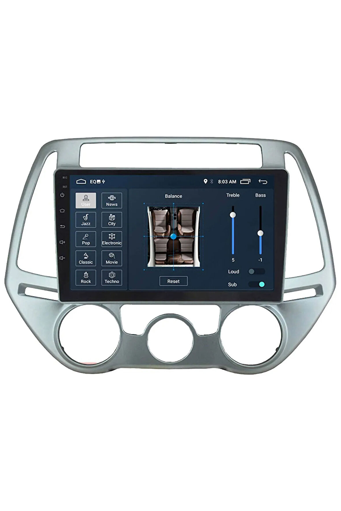 Araç Multimedya Cihazı - 2 32 / Ips 9 Inch Ekran - Navigasyon - Carplay - Hyundai I20 09-14 - Vsr