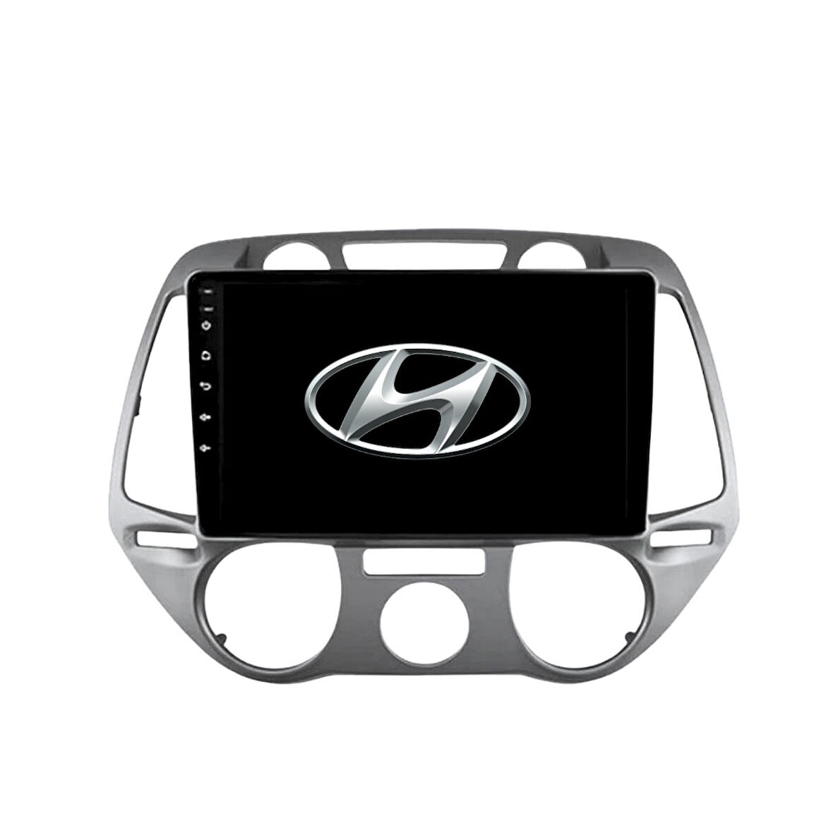 Hyundai i20 - Araç Multimedya Ekran - 4GB 64GB - Yuvarlak Analog - Silver - 2008 - 2012 - 9 Inch - MYWAY - RED