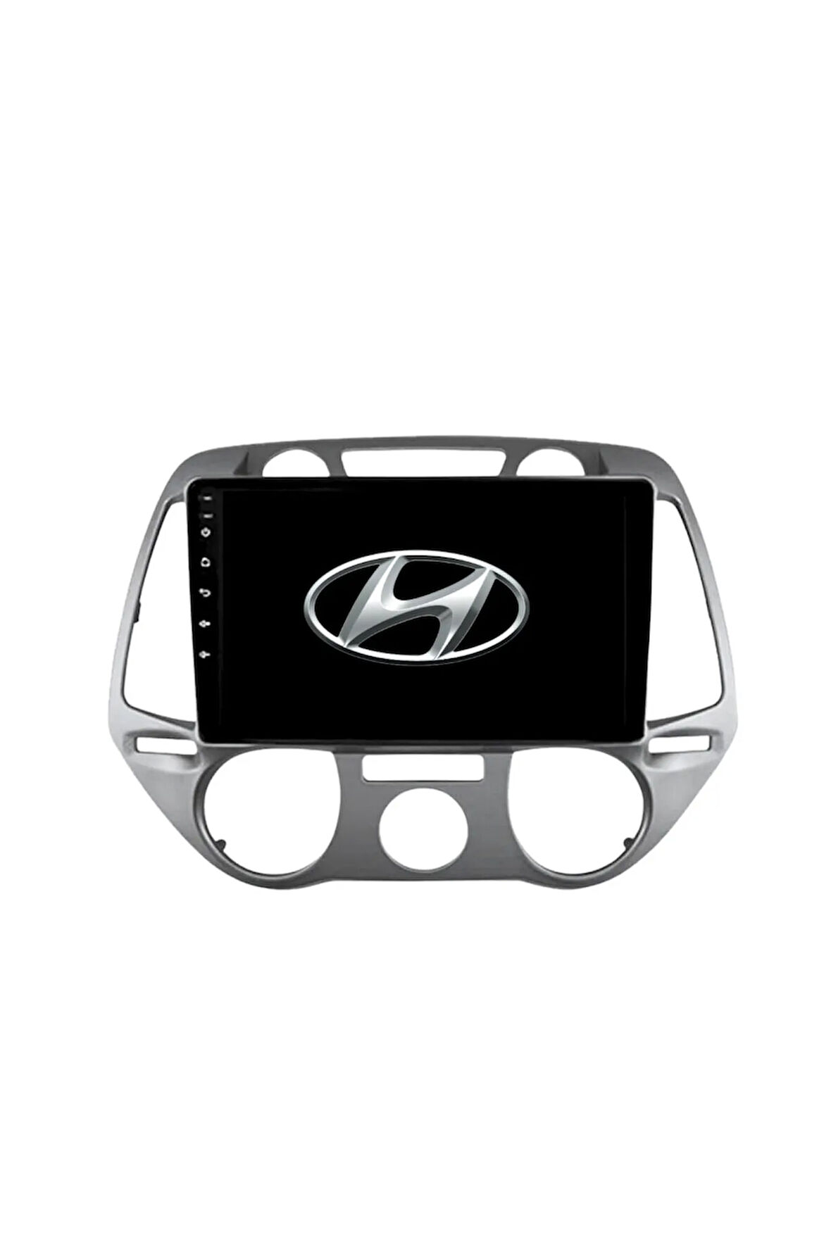 Hyundai i20 - Araç Multimedya Ekran - 2GB 32GB - Yuvarlak Analog - Silver - 2008 - 2012 - 9 Inch - H