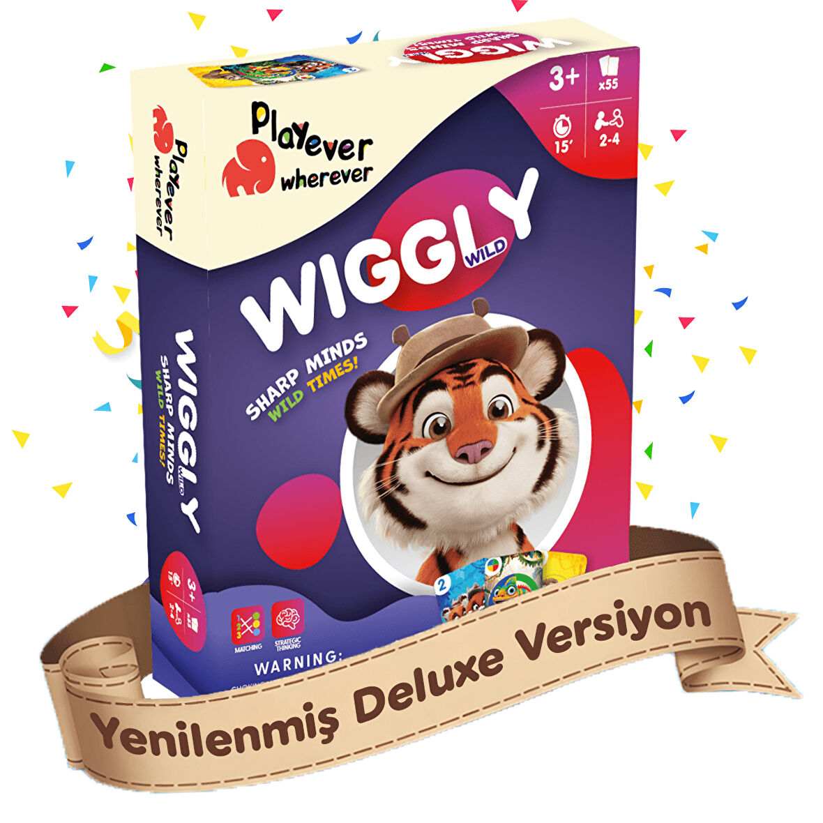 Playever Wiggly Wild Deluxe, Renk ve Sayı Eşleştirme Kart Oyunu (3-6 Yaş)