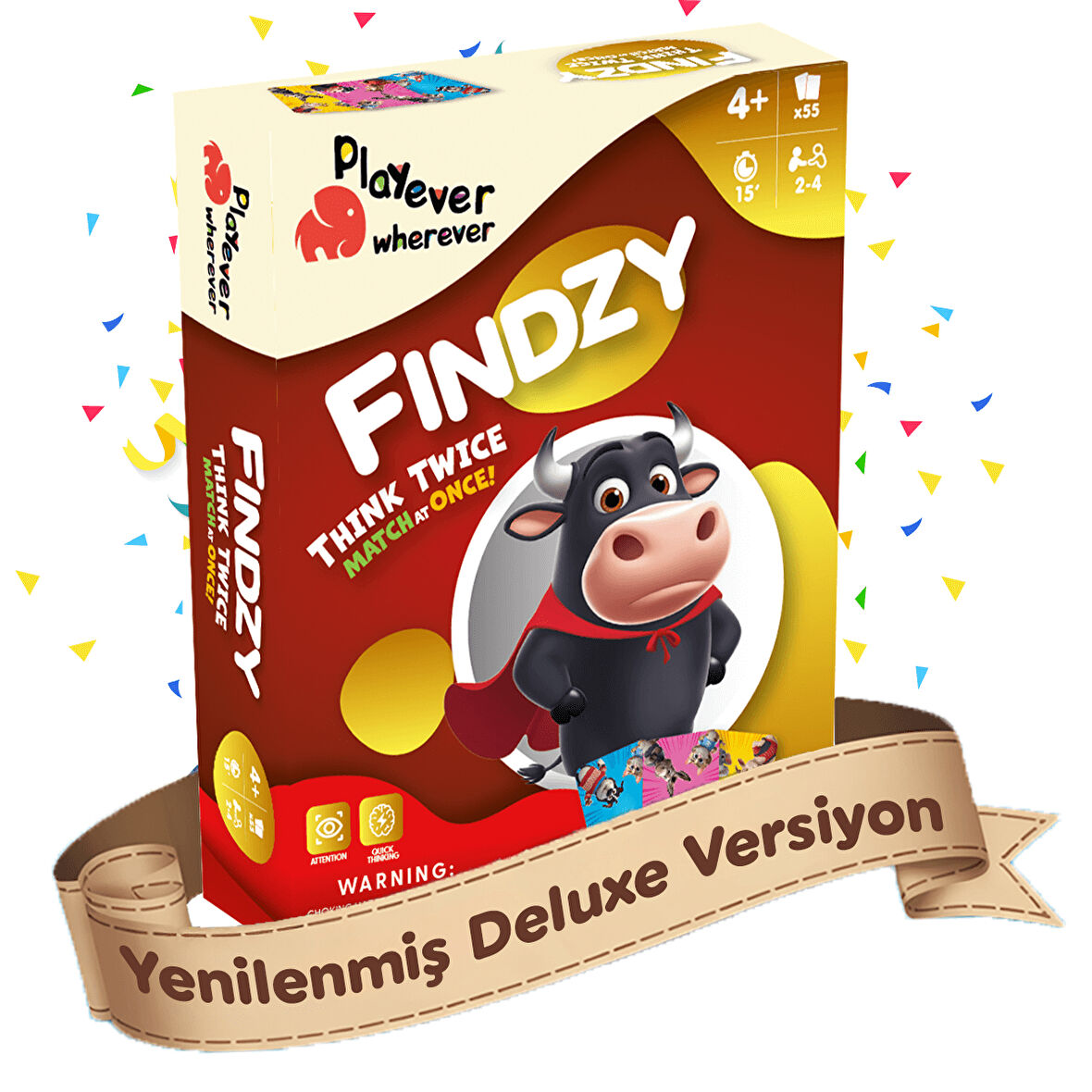 Playever Findzy Deluxe, Dikkat Güçlendiren Eğlenceli Kart Oyunu (4-7 Yaş)