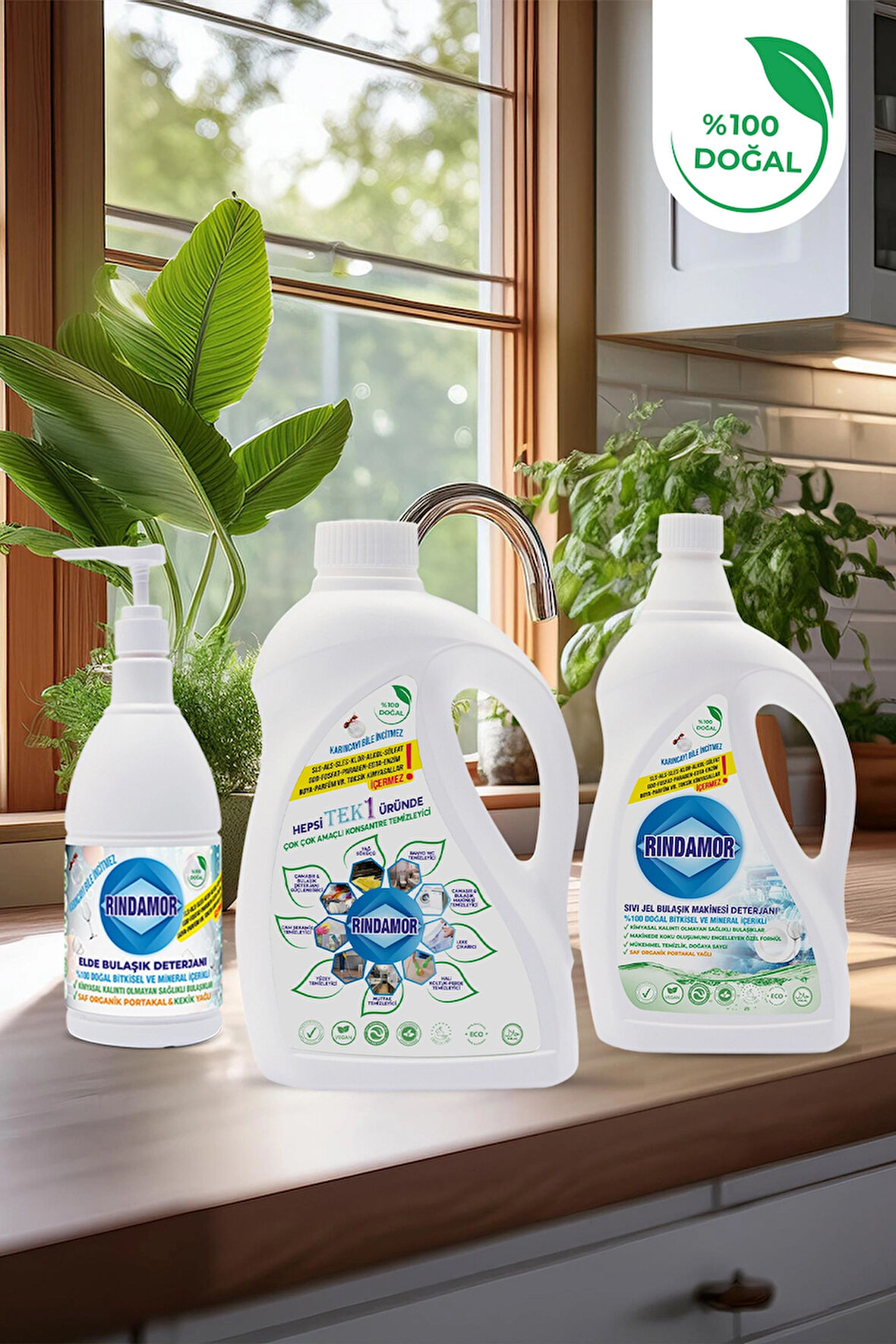 3LÜ SET-SIVI BULAŞIK MAKİNESİ-ELDE BULAŞIK DETERJANI-TEK1 ÇOK ÇOK AMAÇLI KONSANTRE TEMİZLEYİCİ