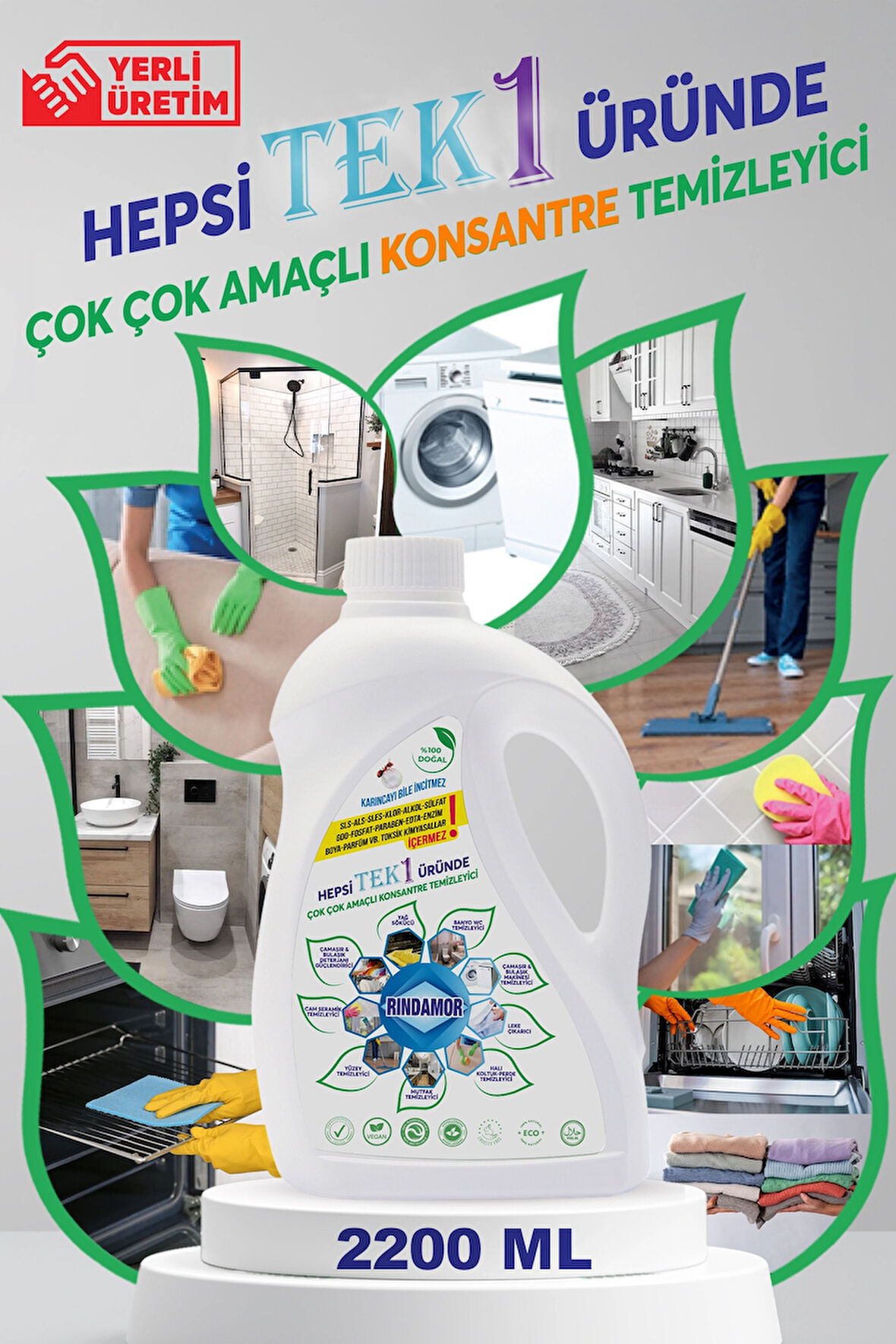 % 100 DOĞAL BİTKİSEL ÇOK ÇOK AMAÇLI KONSANTRE TEMİZLEYİCİ- ORGANİK PORTAKAL YAĞLI