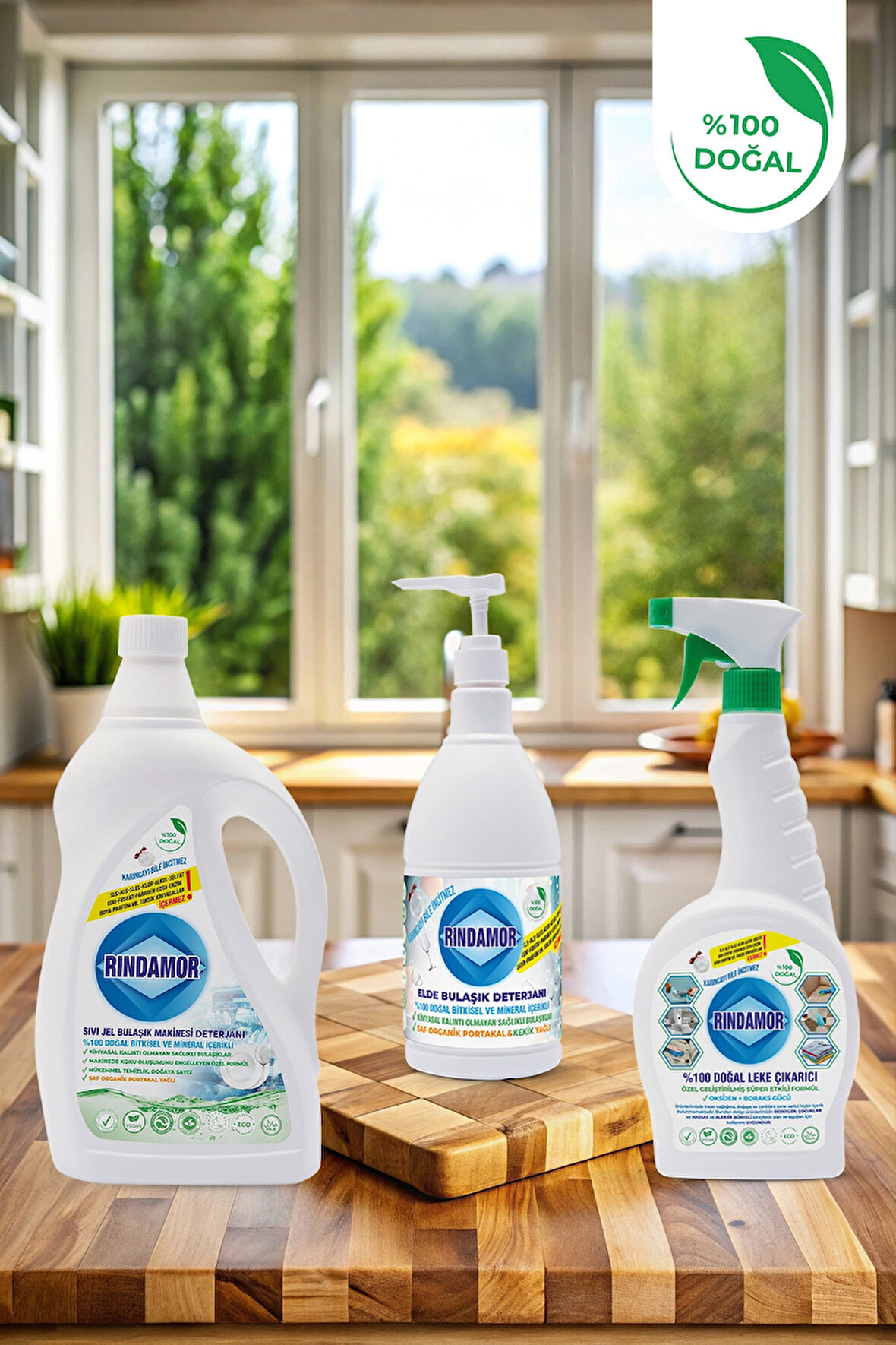 3LÜ TEMİZLİK SETİ-LEKE ÇIKARICI-SIVI BULAŞIK MAKİNESİ DETERJANI-ELDE BULAŞIK DETERJANI