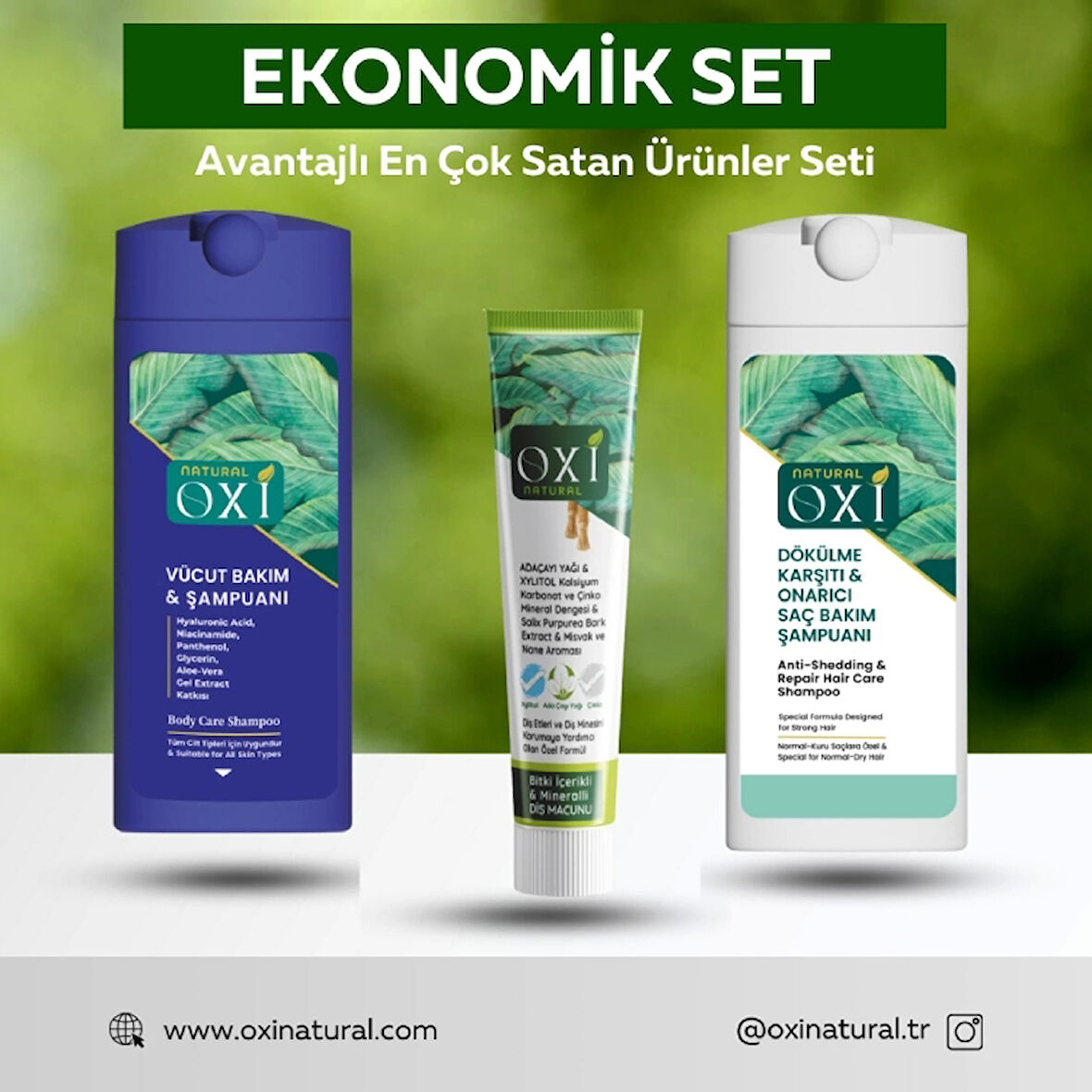 OXİ NATURAL TANIŞMA SETİ (3 ÜRÜN)