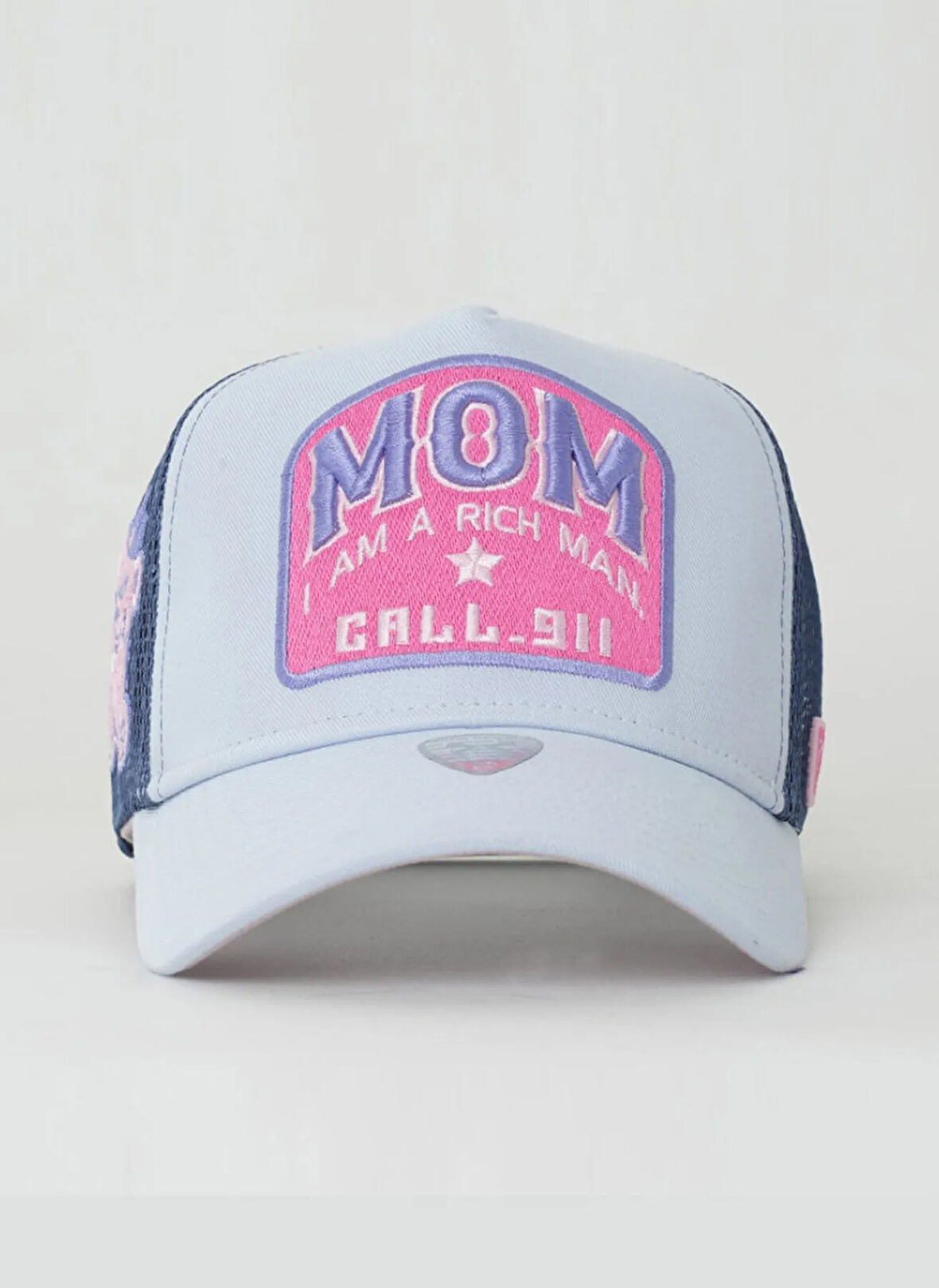 RustandRich Trucker Şapka-Motto Collection Mavi Kadın Şapka