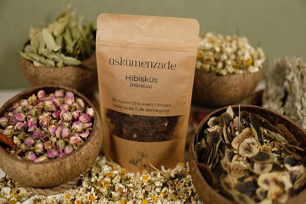 ÜSKÜMENZADE Hibisküs Çayı - Nar Çiçeği 50 Gr.