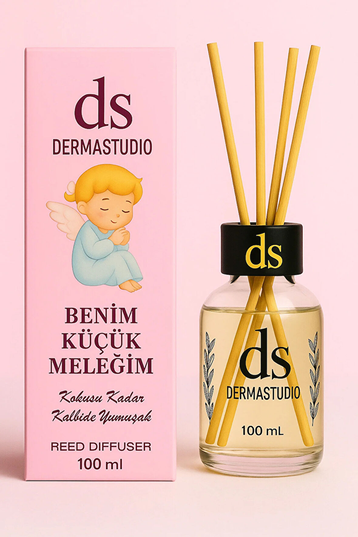 Benim Küçük Meleğim – Pudramsı Bebek Kokusu Premium Bambu Oda Kokusu, 100 ml