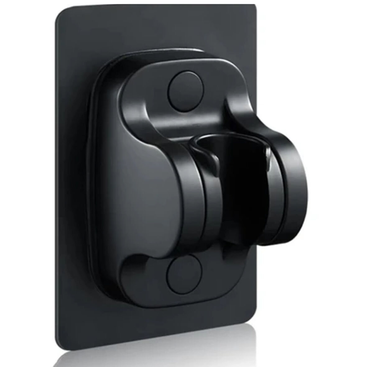 Mucit Home   Siyah Nano Kendinden Yapışkanlı Banyo Duş Başlığı Askısı 15 kg Taşıma Kapasiteli Mafsal Tutacak