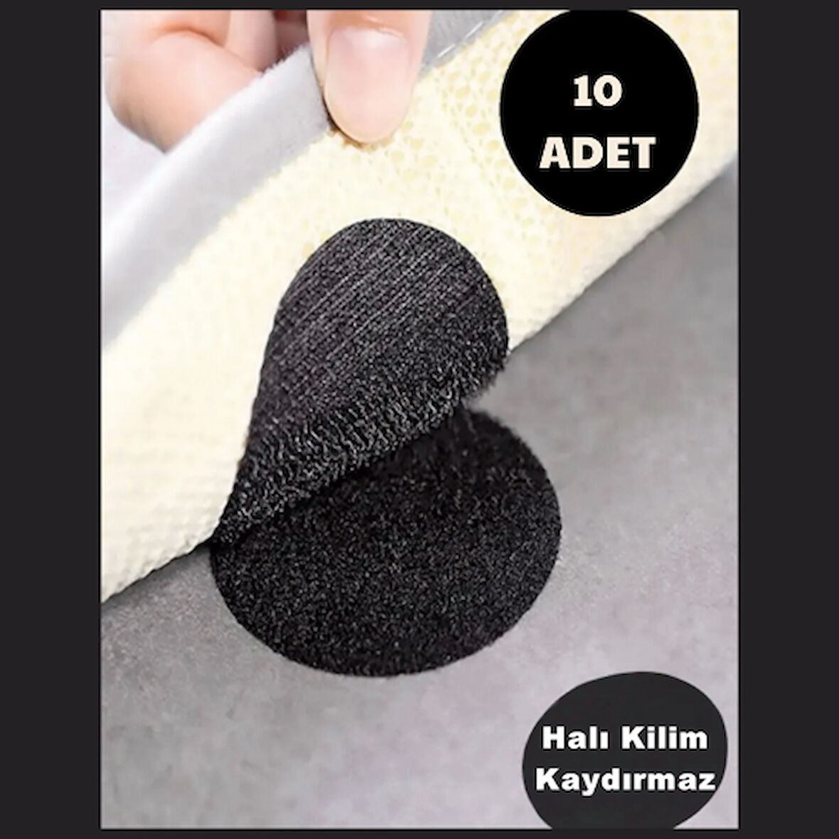 Mucit Home   Halı Kilim Koltuk Örtüsü Kaydırmaz Sabitleyici Cırt Yıkanabilir Kendinden Yapışkanlı Ped 10 ADET