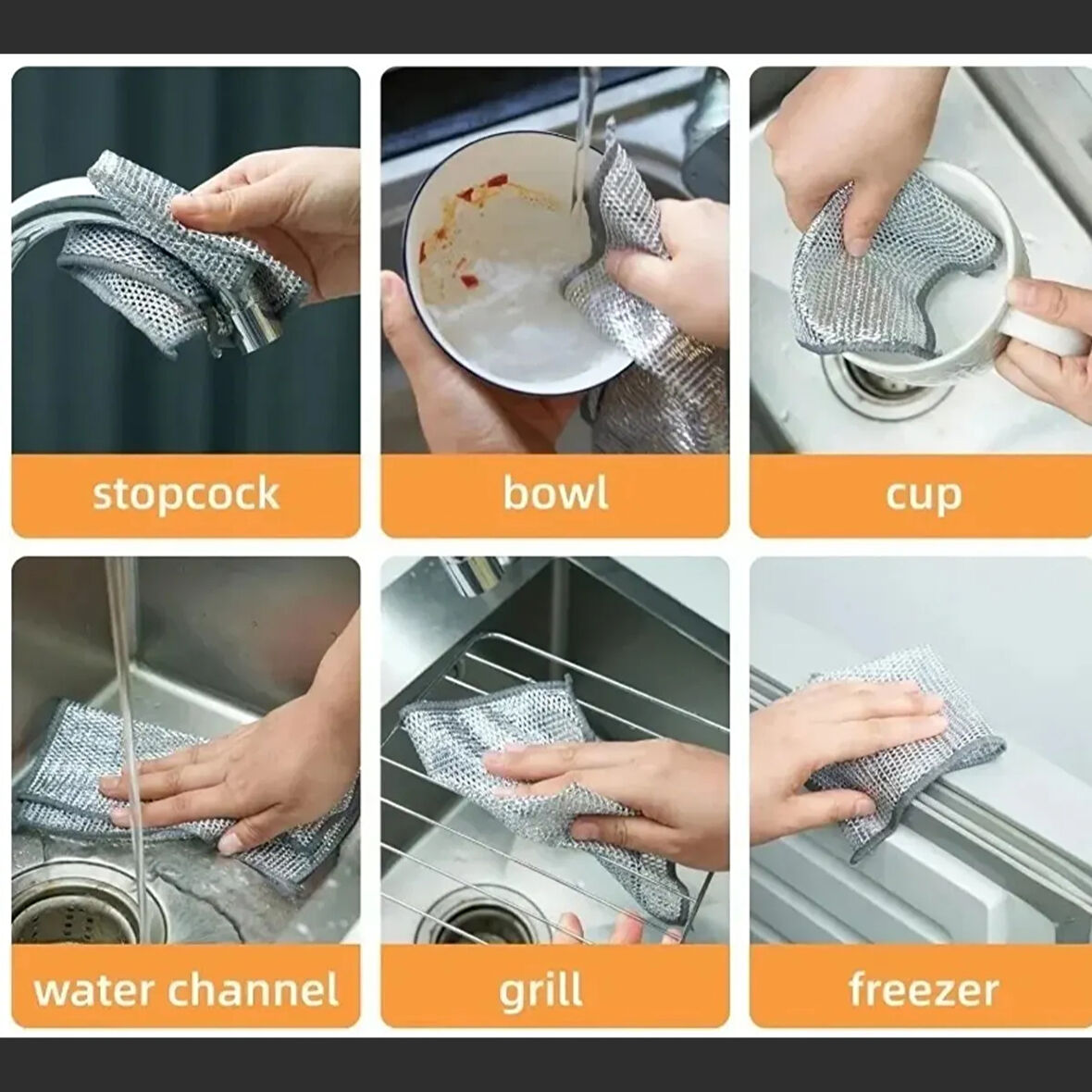 Mucit Home  Çok Fonksiyonlu Çelik Tel Bulaşık