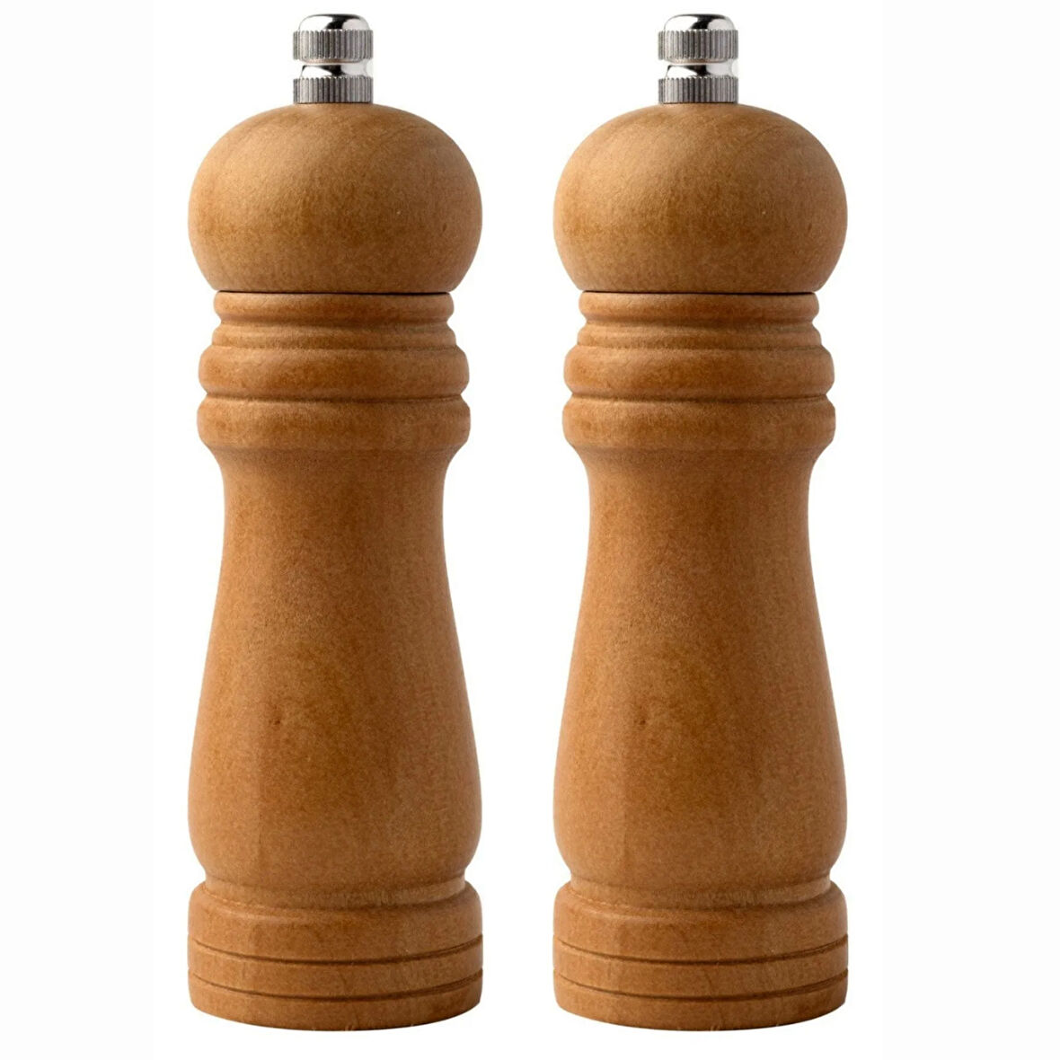 Mucit Home Mücit Home Bambu Gövdeli Komple Ahşap Tuz Karabiber Değirmeni Baharat Öğütücüsü Orta 2   Adet