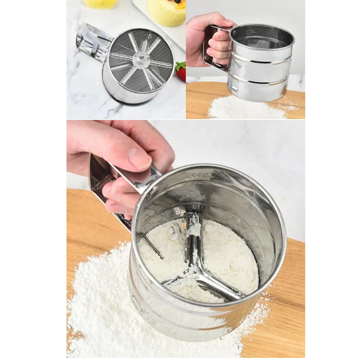 Mucit Home  Pratik Un ve Şeker Eleği,Paslanmaz Çelik Elek