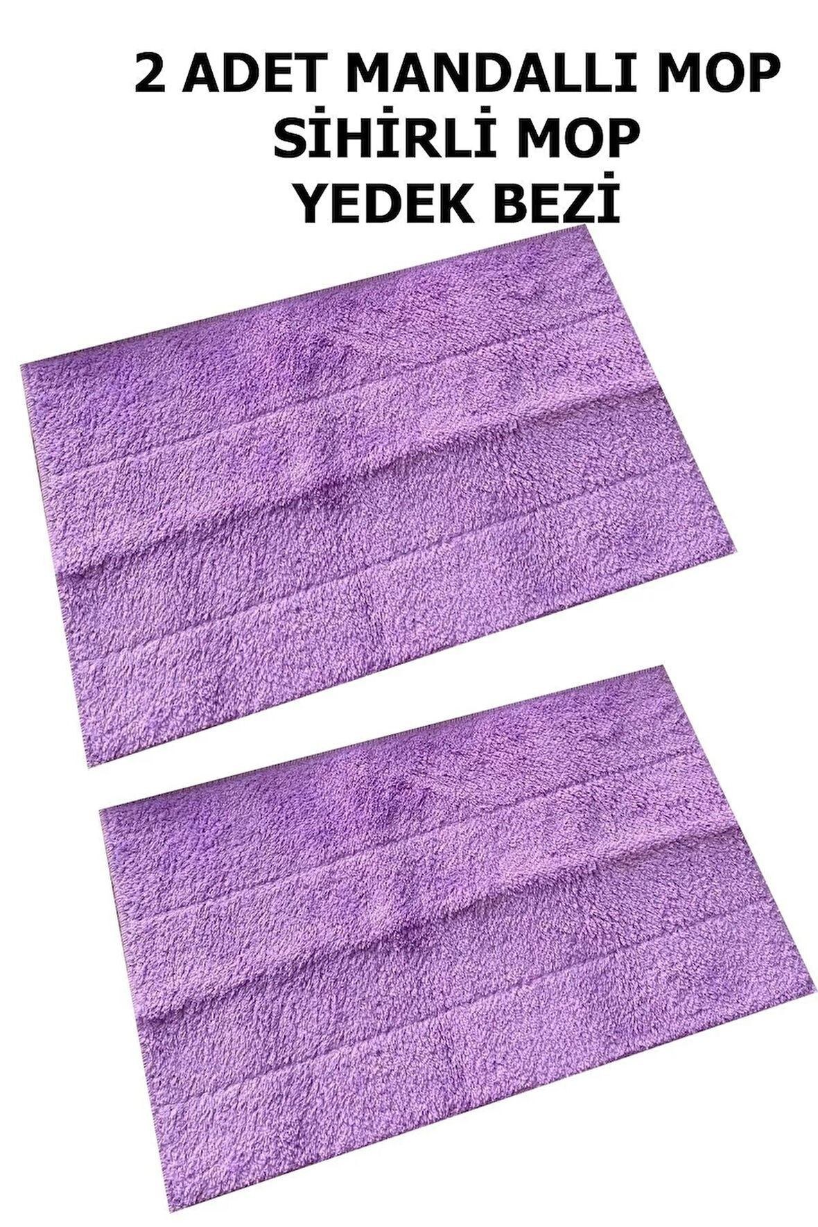 Mucit Home 2 Adet Mandallı Mop Yedek Bezi Mor Renk
