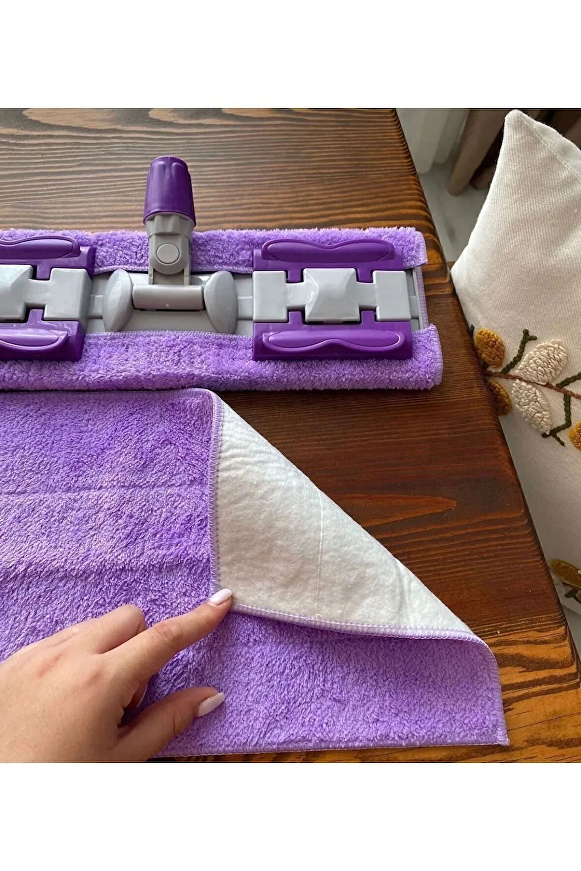 Mucit Home 1 Adet Mandallı Mop Yedek Bezi Mor Renk