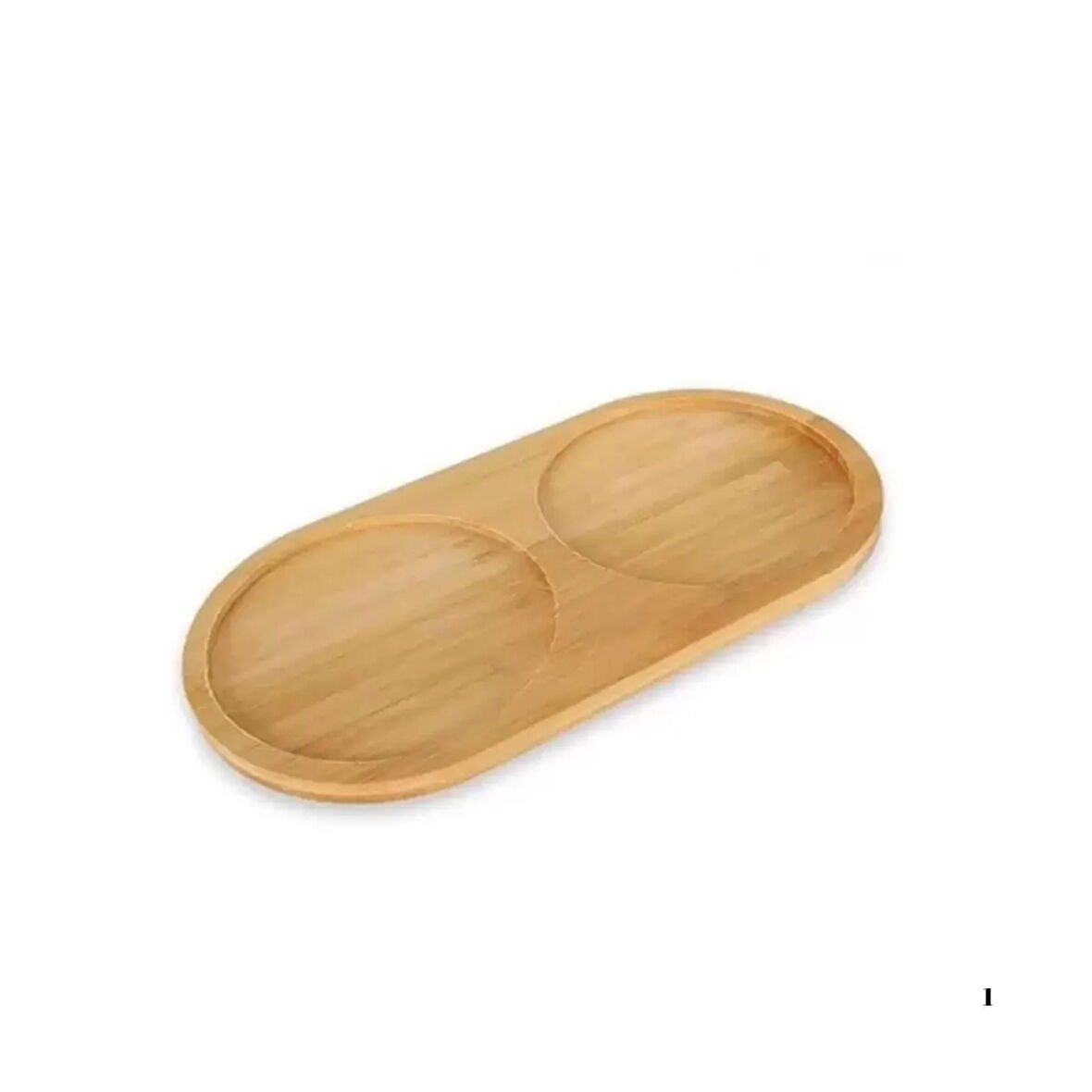 Mucit Home Bambu Yağdanlık Standı Doğal Ahşap 2 Bölmeli Yağdanlık Altı