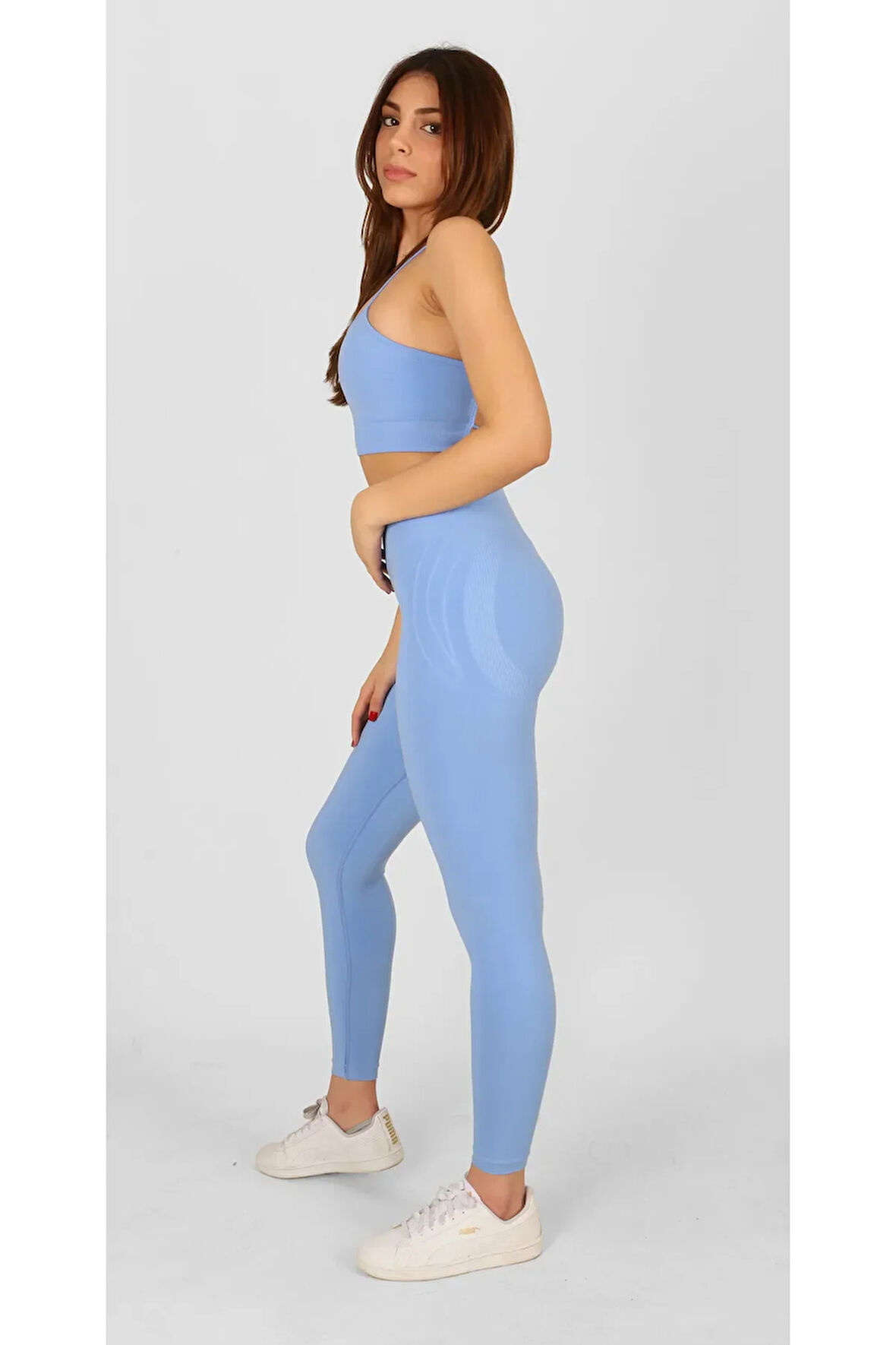 NTB Yüksek Bel Dikişsiz Kalça Toparlayıcı Spor Tayt,Fitness, Yoga, Pilates, Antrenman, Seamless