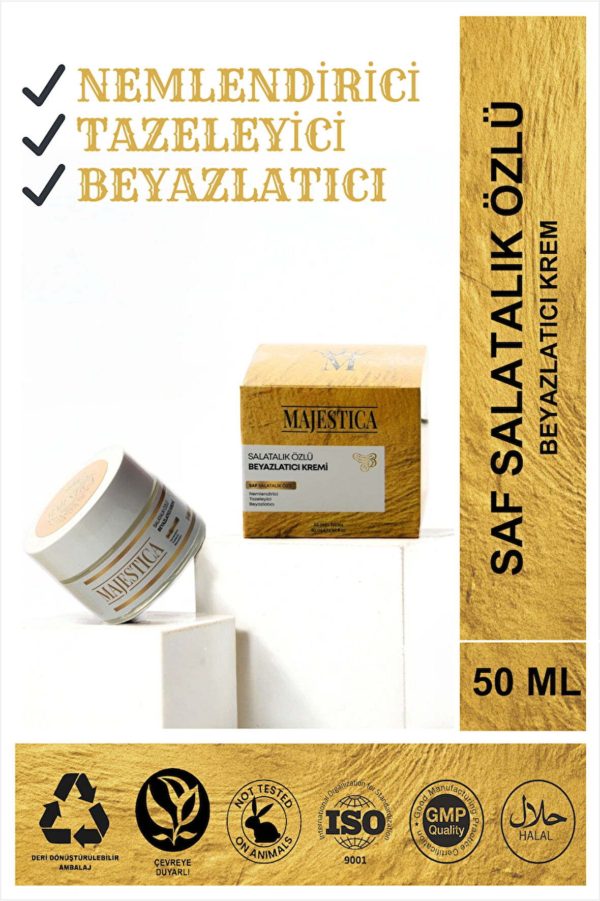 Saf Salatalık Özlü Beyazlatıcı Krem 50ml