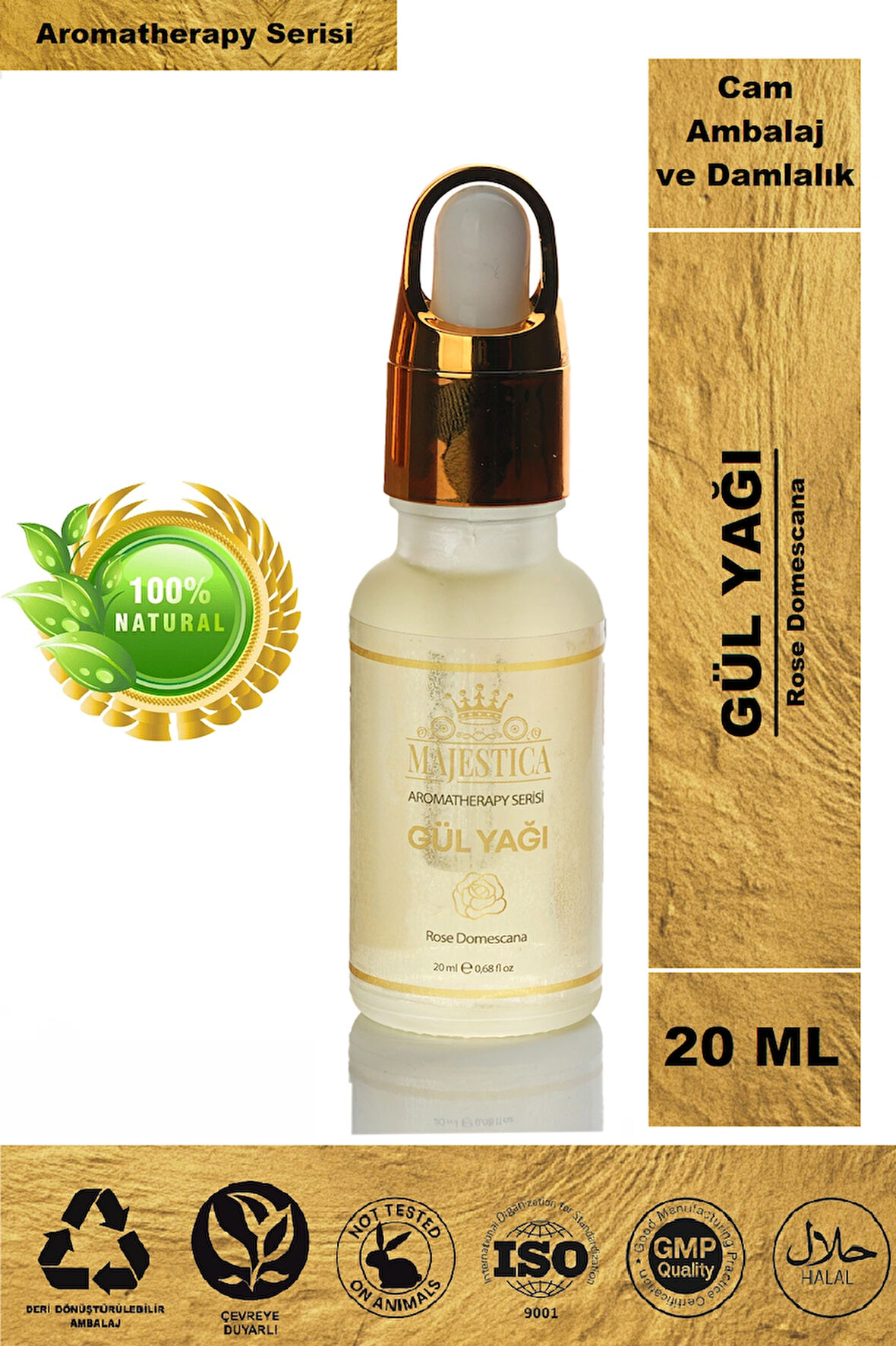 Gül Yağı 20 ml %100 Saf Ve Doğal, Rose Damascena