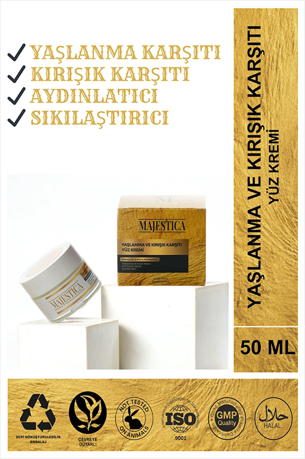 Yaşlanma ve Kırışık Karşıtı Yüz Kremi 50 ml