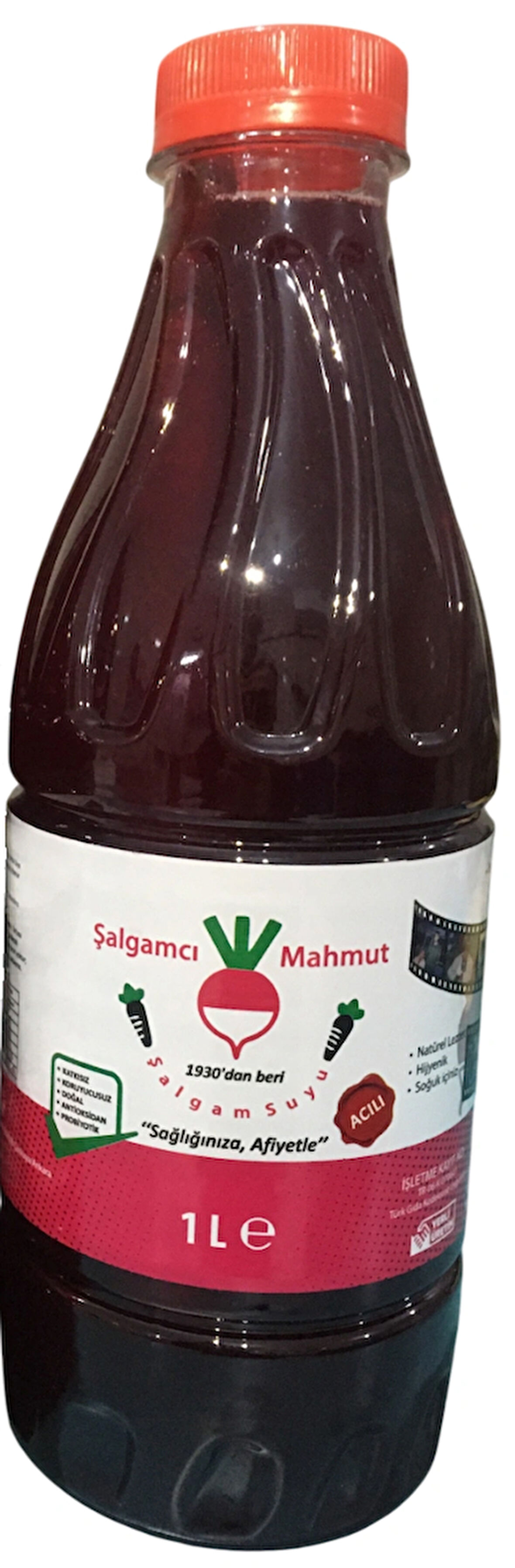 ŞALGAMCI MAHMUT -  12 adet 1 Litre Pet Şişede TANELİ Hakiki Adana Şalgamı (Acılı/Acısız)