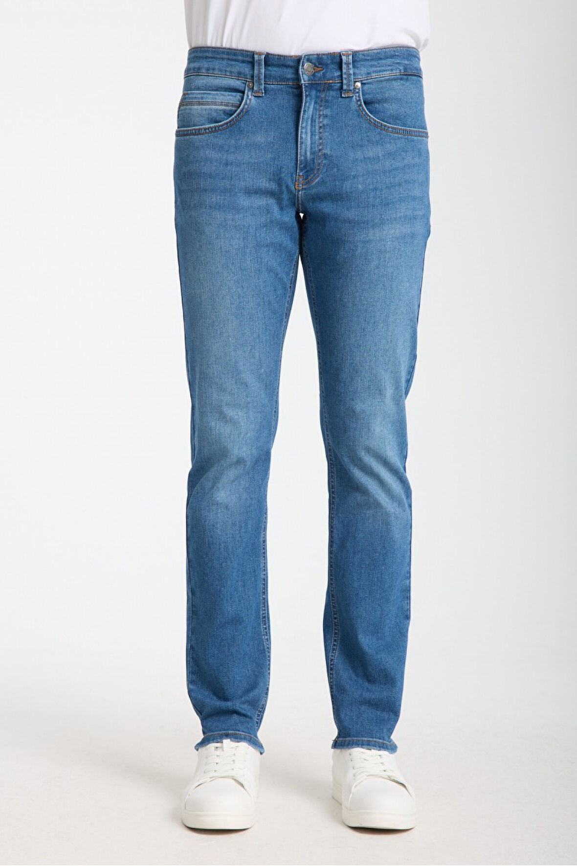 Alex 126 NORMAL BEL MAVİ TAPARED SLIM JEANS ERKEK