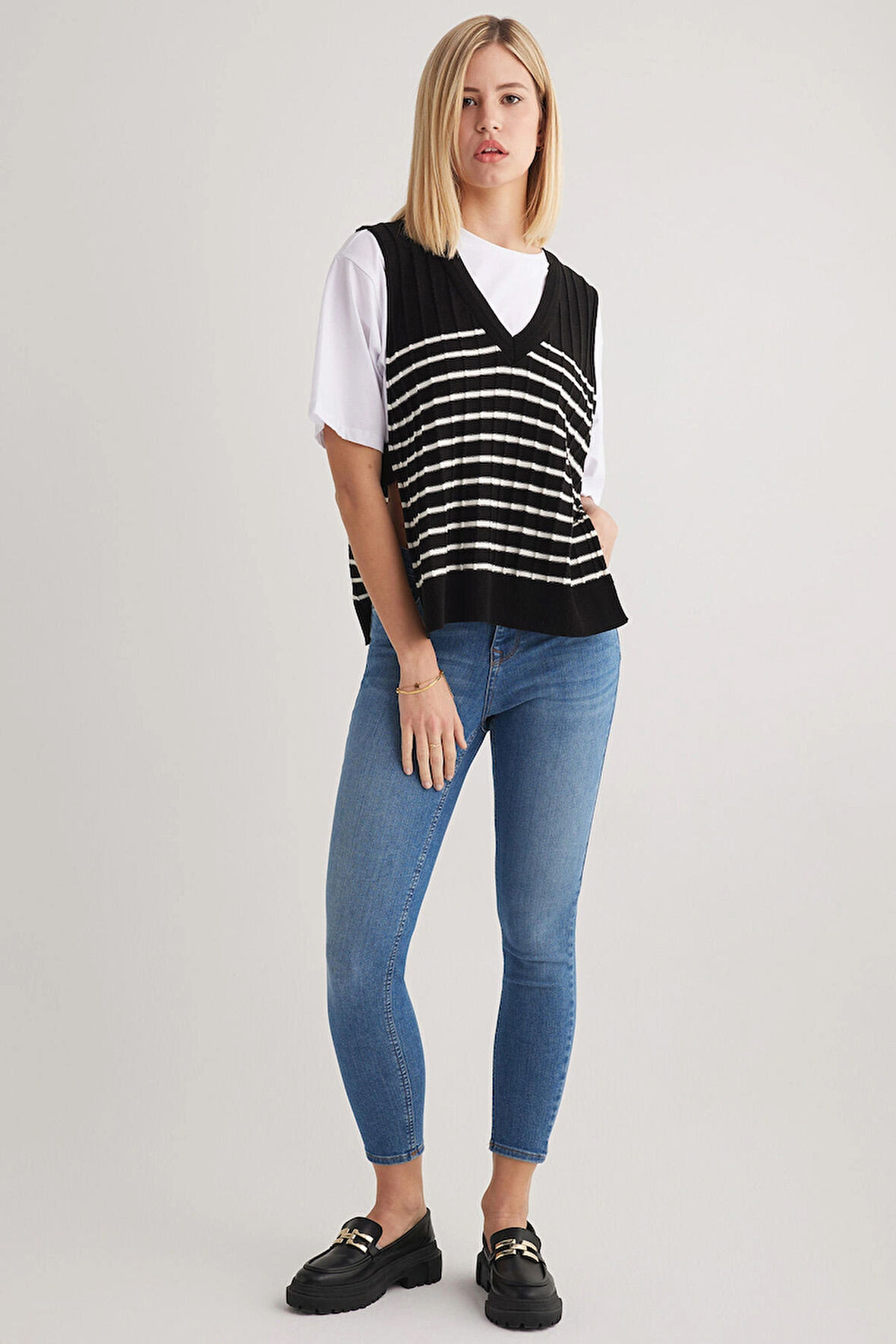 Miranda 156 NORMAL BEL MAVİ SKINNY JEANS KADIN