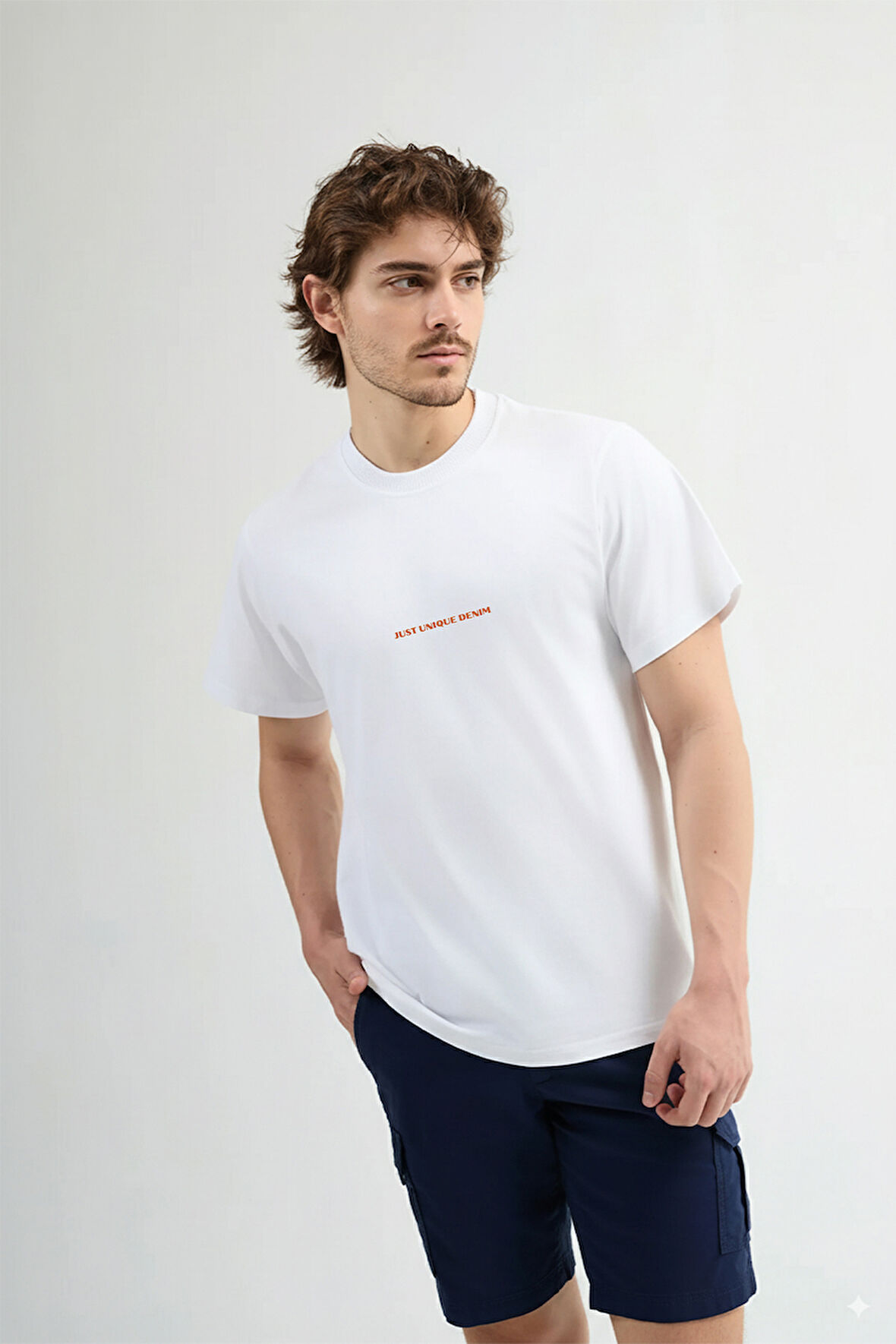 Eduardo 84004 Regular Fit Baskılı Beyaz Erkek Basic T-Shirt