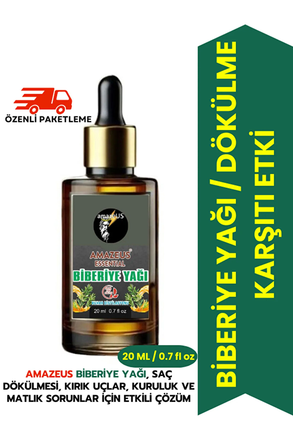 BİBERİYE YAĞI (%100 SAF VE DOĞAL) BESLEYİCİ ETKİ 20 ML / 0.7 fl oz