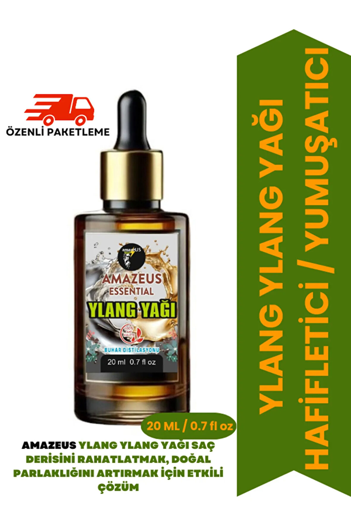 YLANG YLANG YAĞI (%100 SAF VE DOĞAL) BESLEYİCİ ETKİ 20 ML / 0.7 fl oz