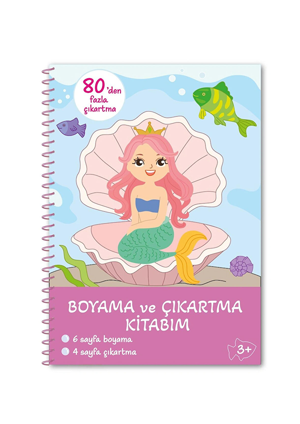 Bitmeyen Tükenmeyen Deniz Kızı Temalı Sticker Boyama Kitabı