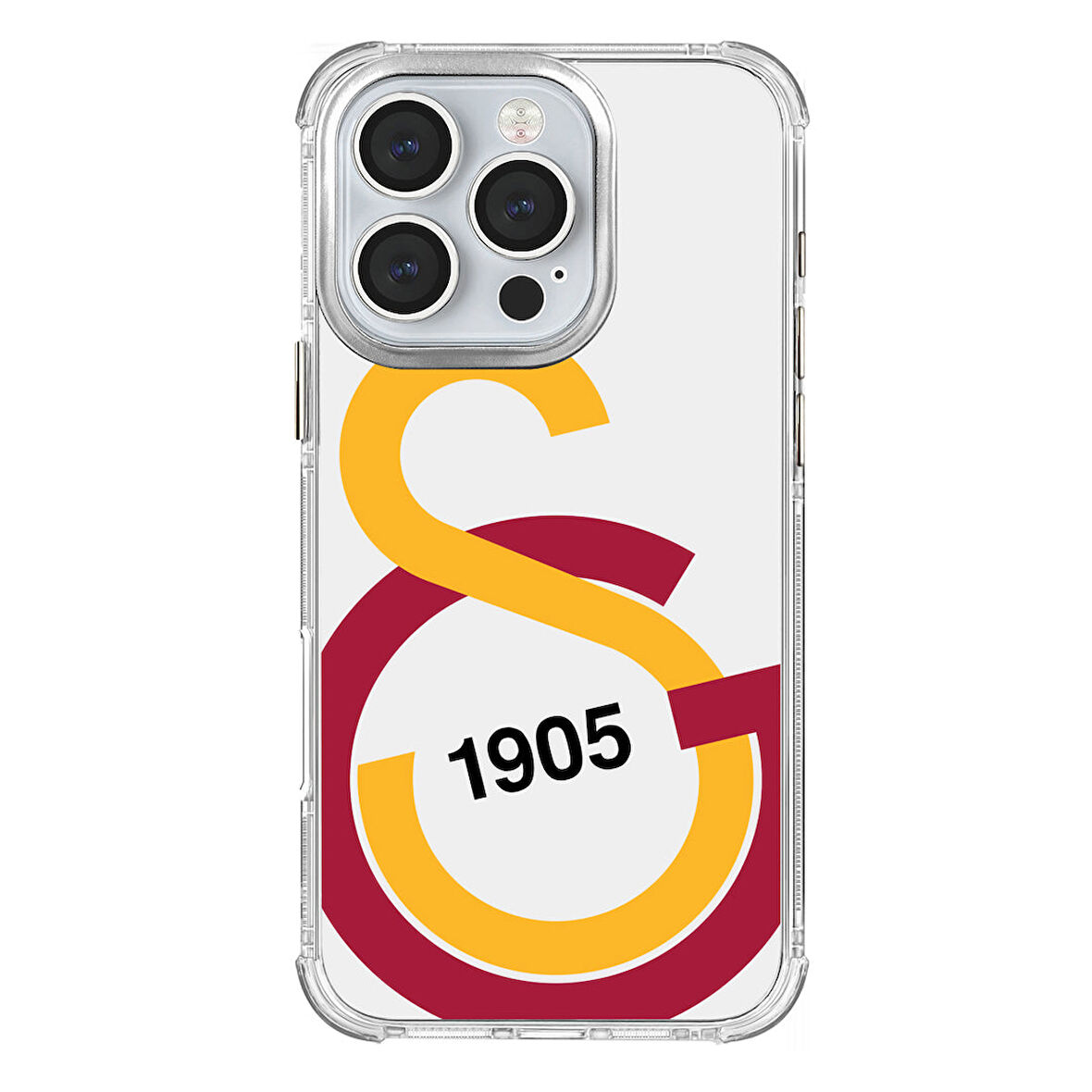 iPhone 16 Pro Galatasaray Büyük Logo Şeffaf Telefon Kılıfı