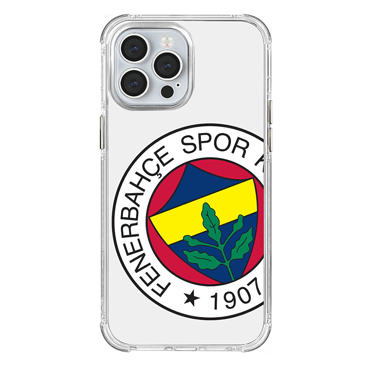 iPhone 13 Pro Max Fenerbahçe Büyük Logo Şeffaf Telefon Kılıfı