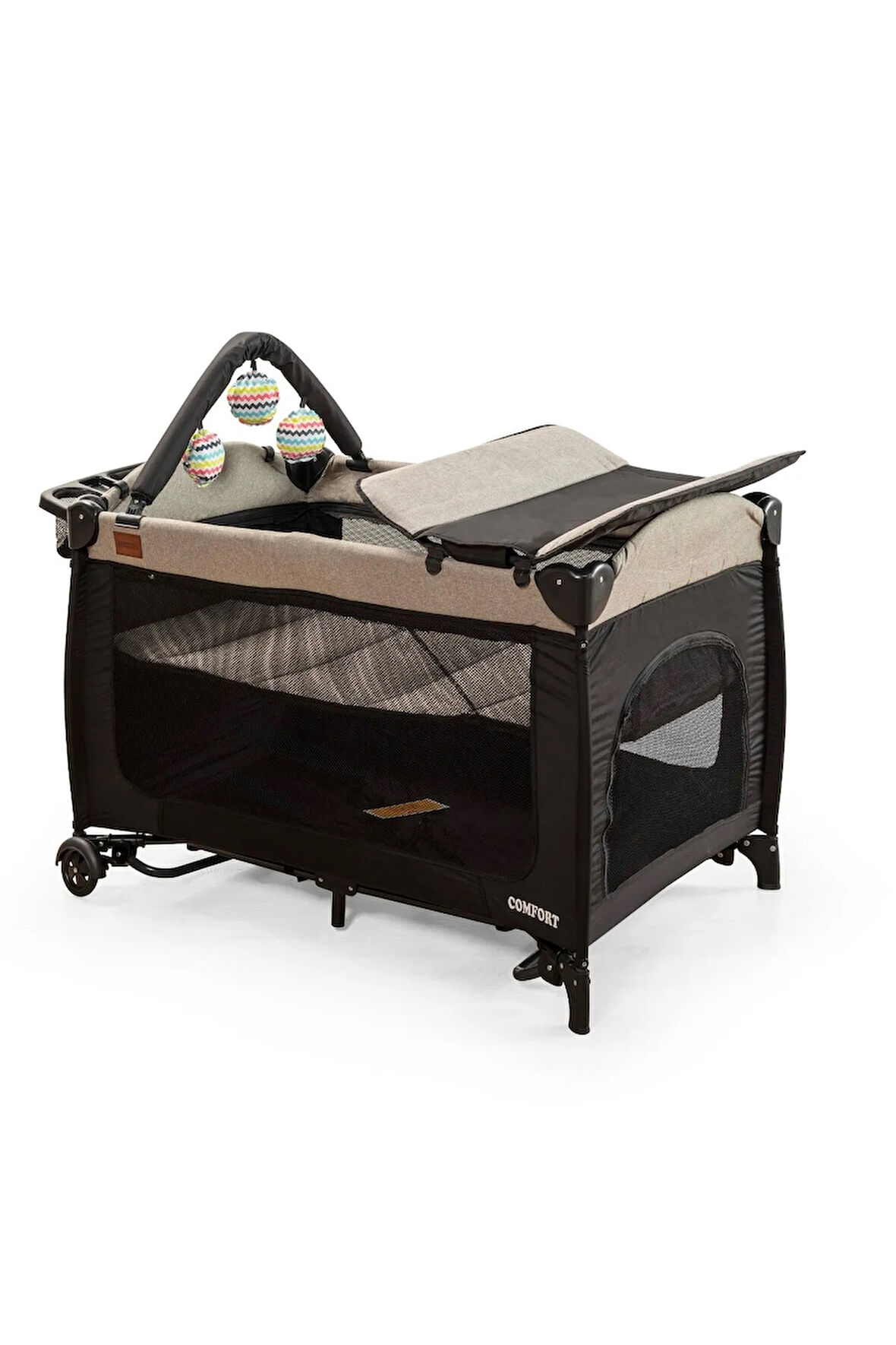 Mcn Comfier Park Yatak Sallanır Cibinlikli Oyun Parkı Beşik 70x110 Cm